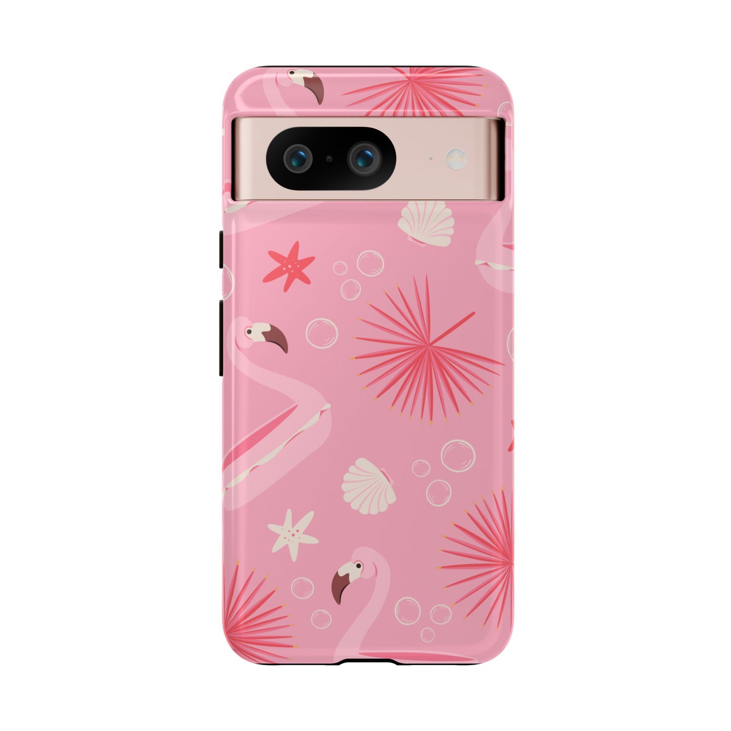 Tough Cases: Tropical Flamingo Phone Case for Summer Vibes