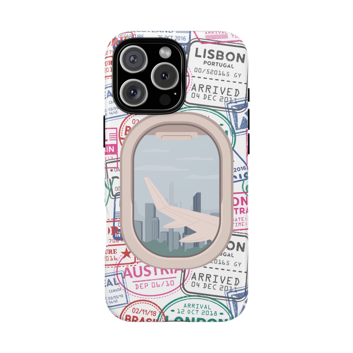 Travel-Themed Phone Case with Airplane Design