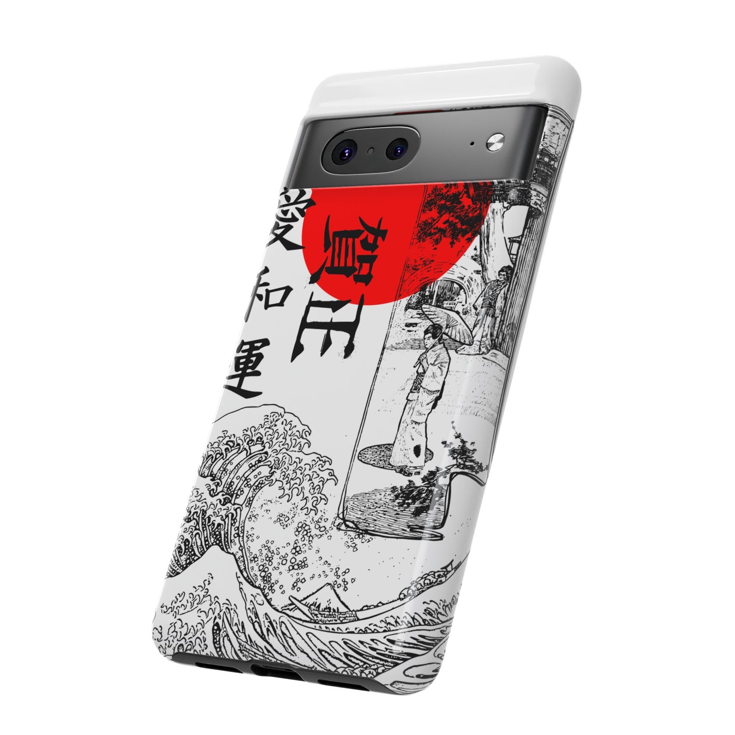 Japanese Zen Art Phone Case - Tough Cases with Wave Design
