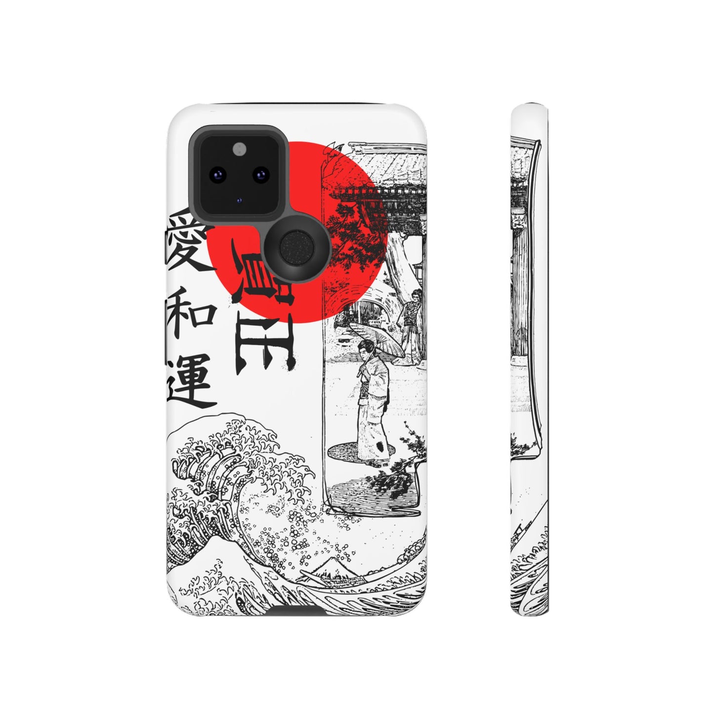 Japanese Zen Art Phone Case - Tough Cases with Wave Design