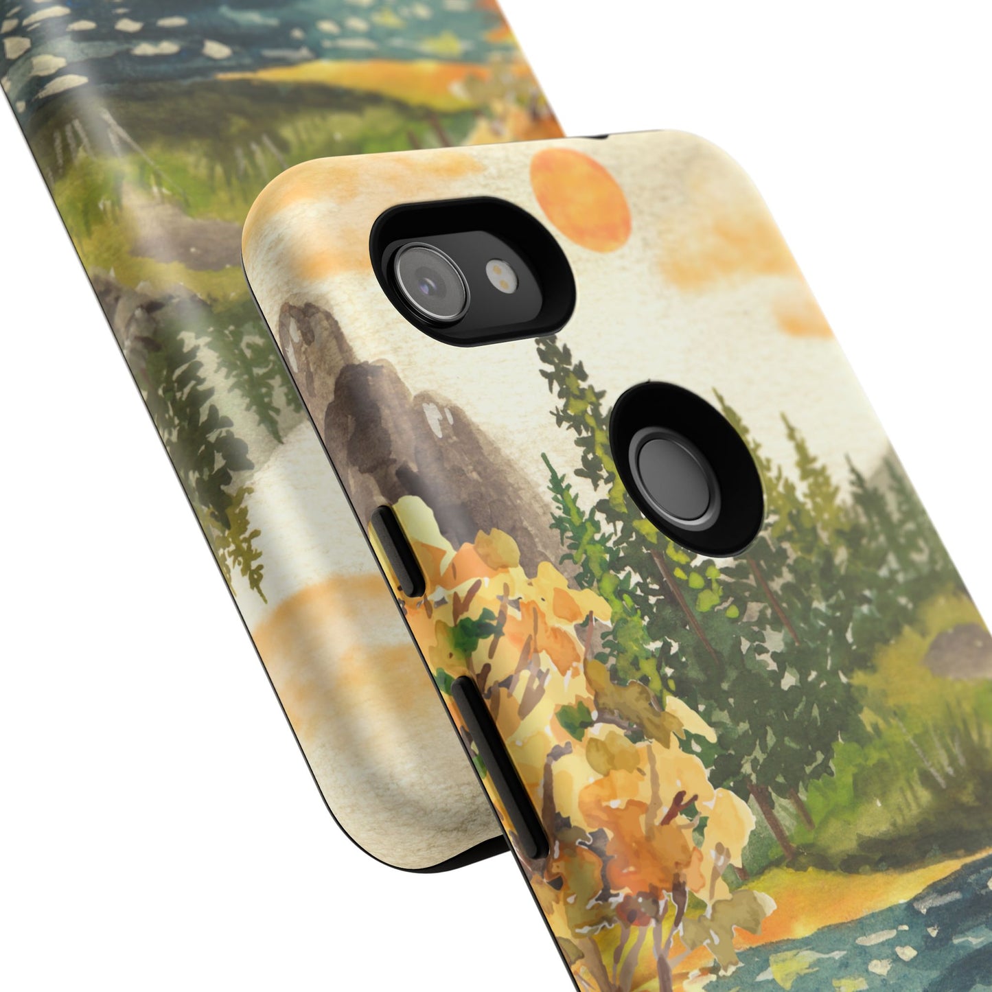 Artistic Phone Case with Ducks and Nature Scene