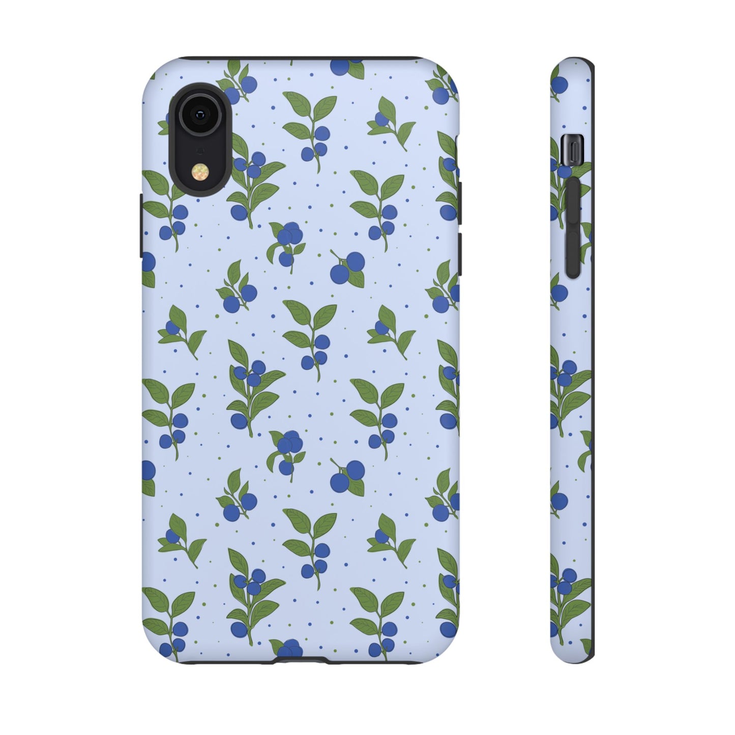 Floral Tough Phone Case - Blueberry Blossom Design