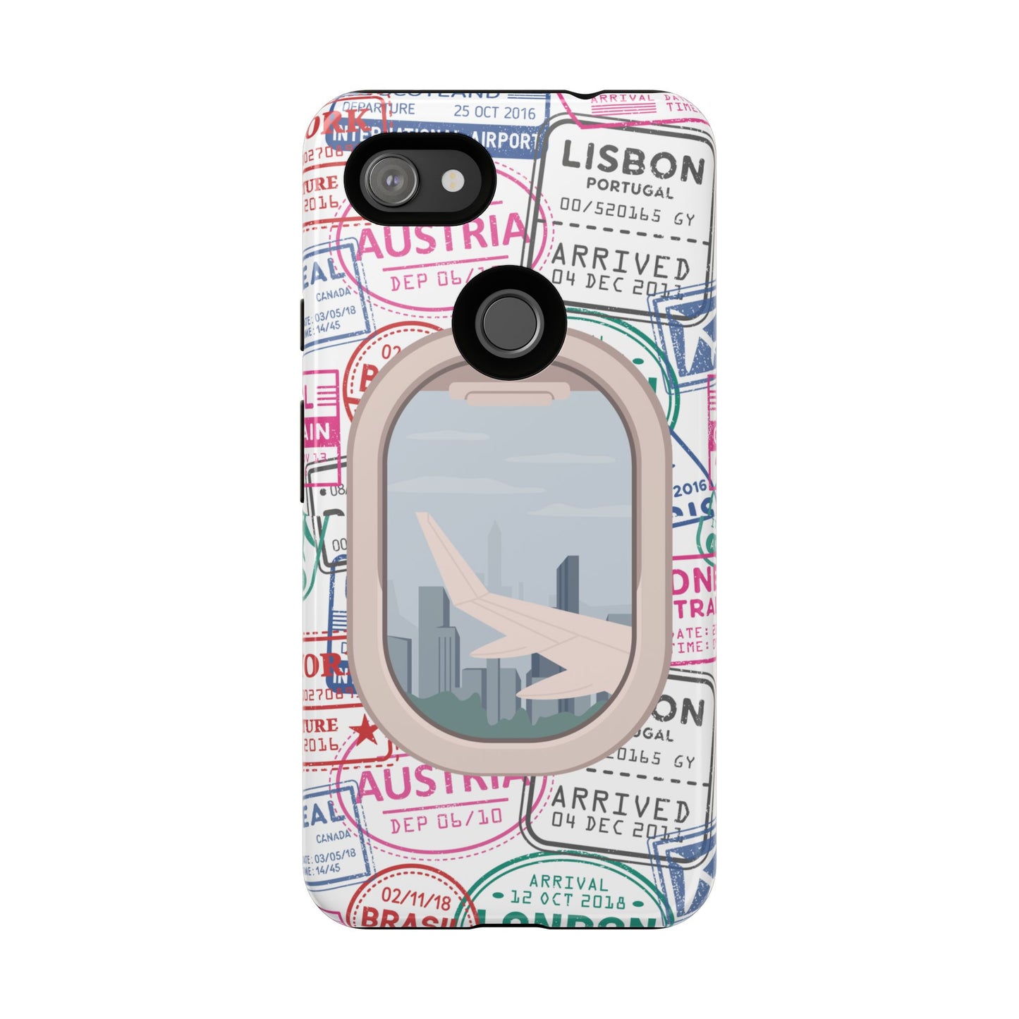 Travel-Themed Phone Case with Airplane Design