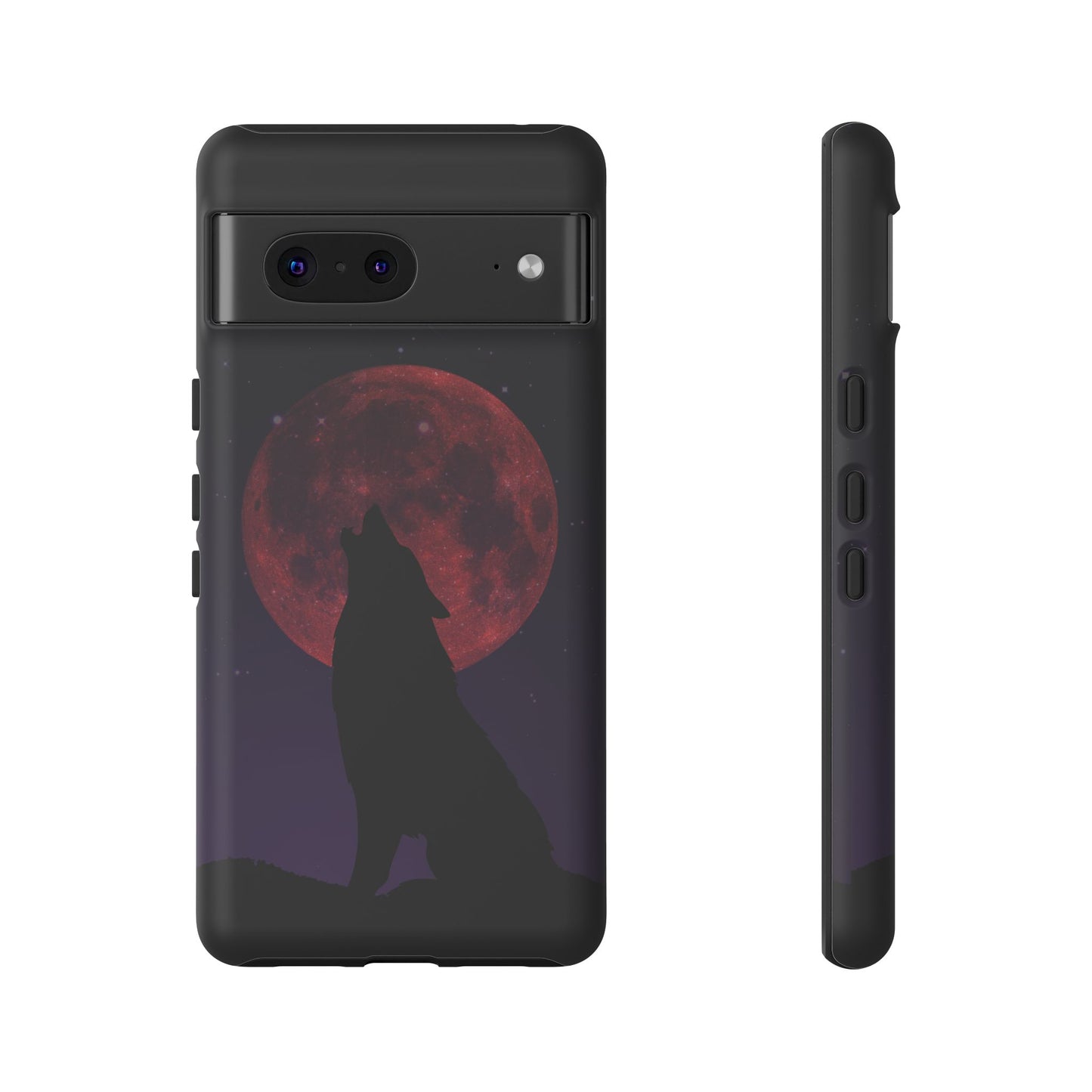 Wolf Howling at Blood Moon Phone Case - Tough & Stylish Protector