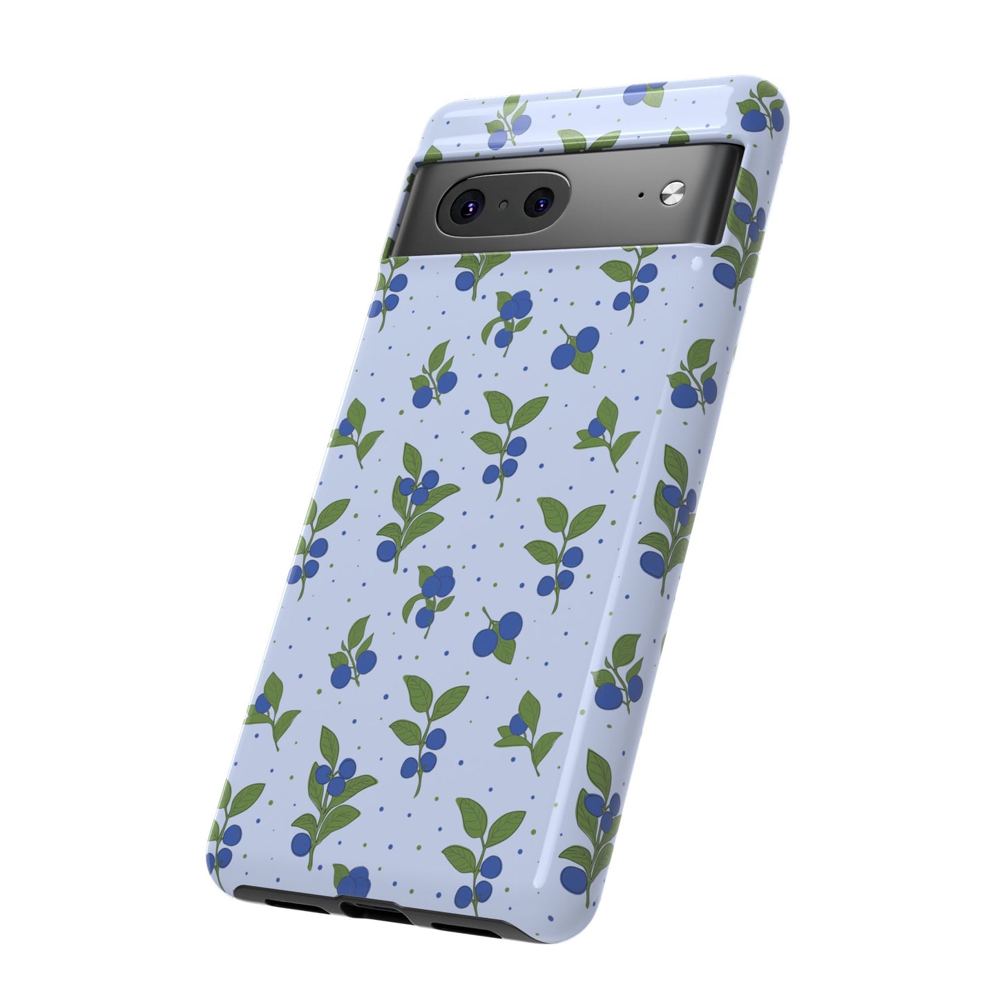 Floral Tough Phone Case - Blueberry Blossom Design