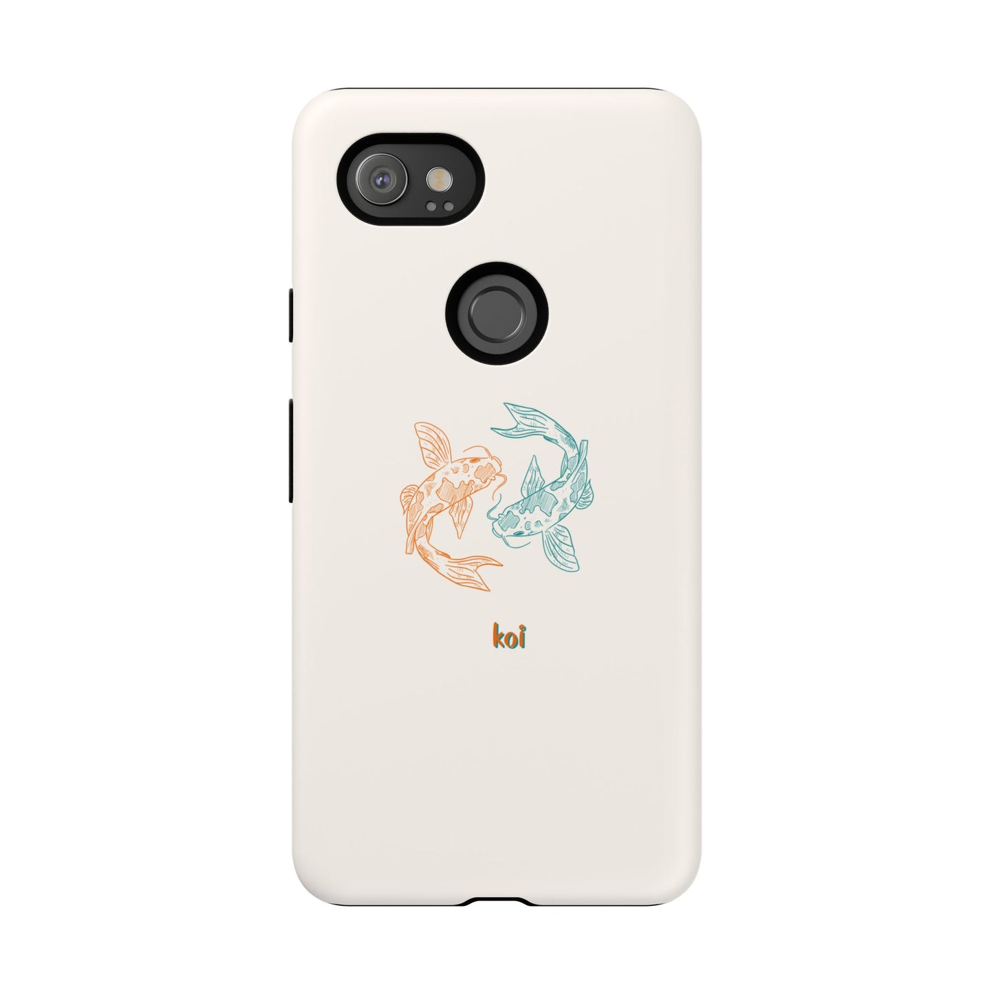 Koi Fish Tough Phone Case - Stylish & Durable Design for Aqua Lovers