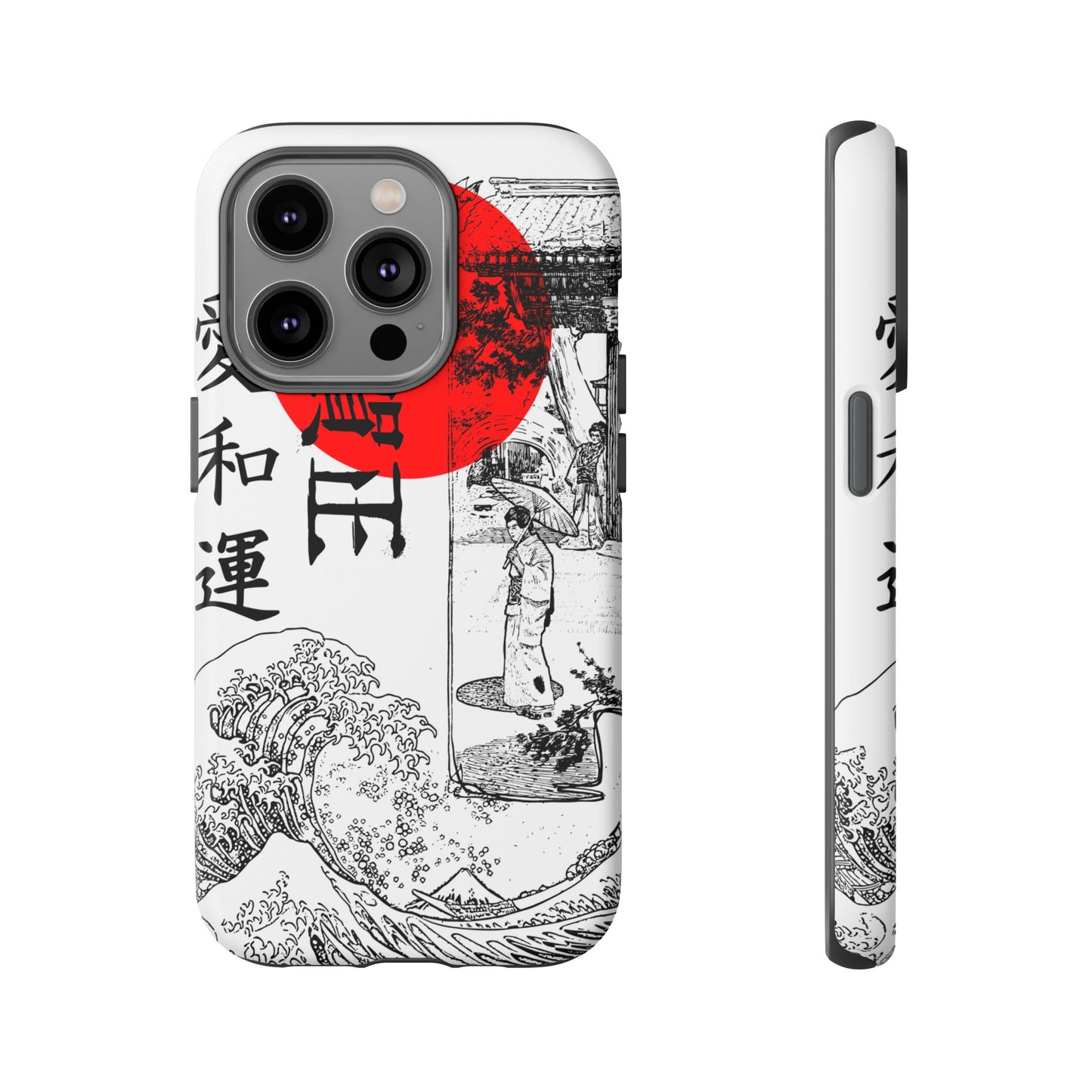 Japanese Zen Art Phone Case - Tough Cases with Wave Design