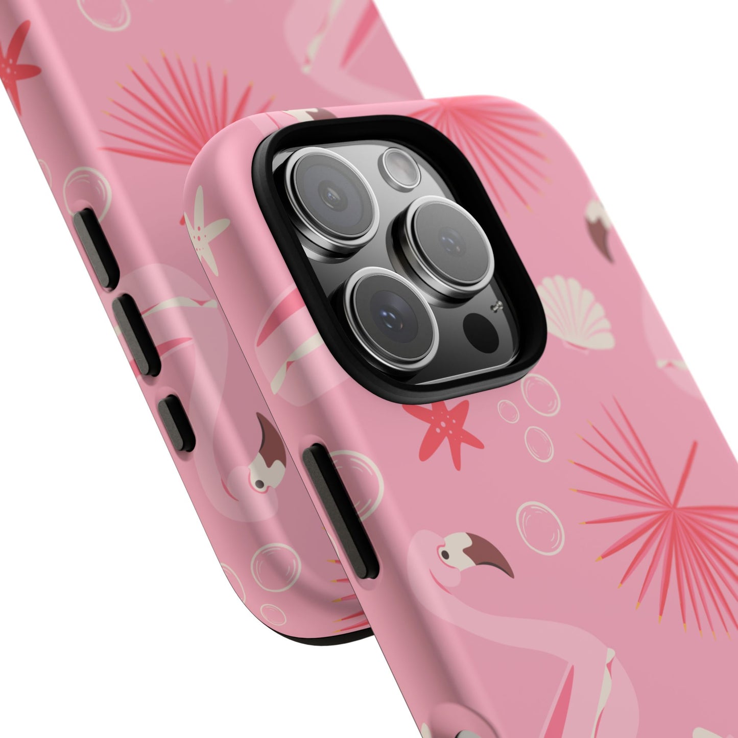 Tough Cases: Tropical Flamingo Phone Case for Summer Vibes