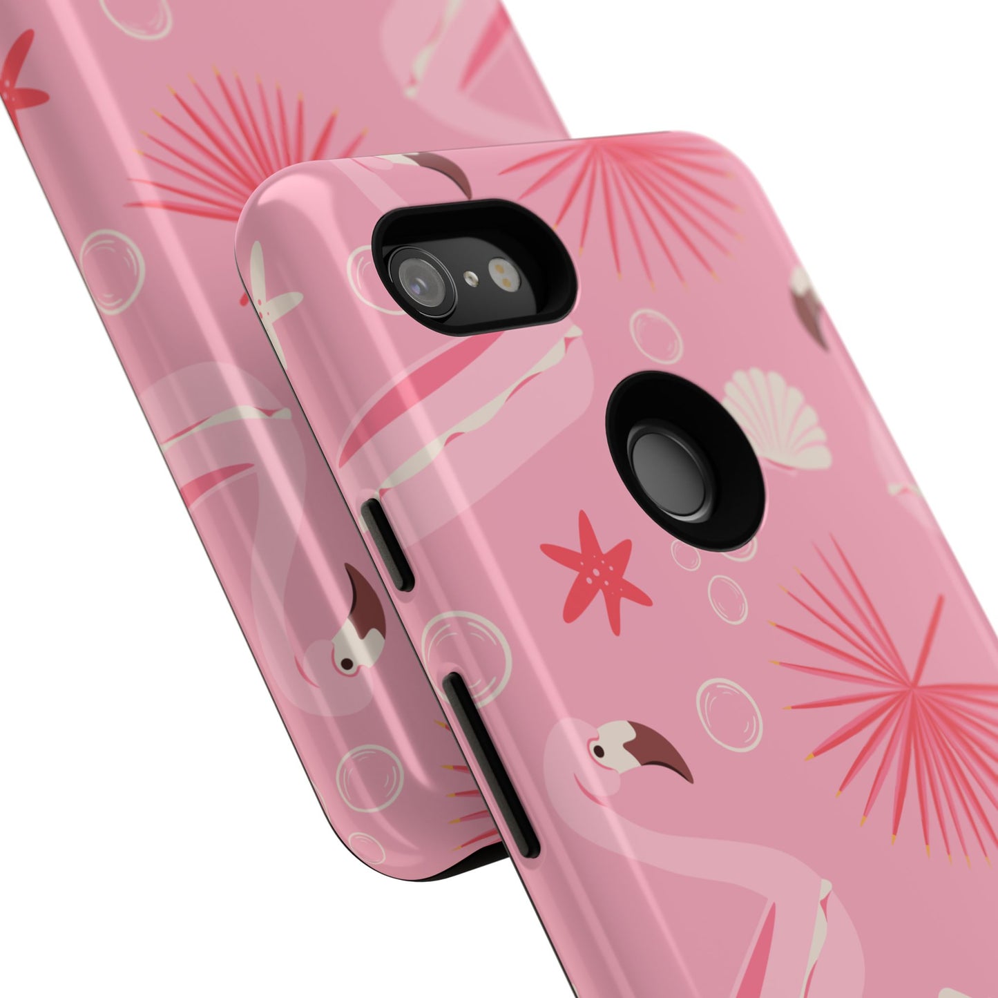 Tough Cases: Tropical Flamingo Phone Case for Summer Vibes