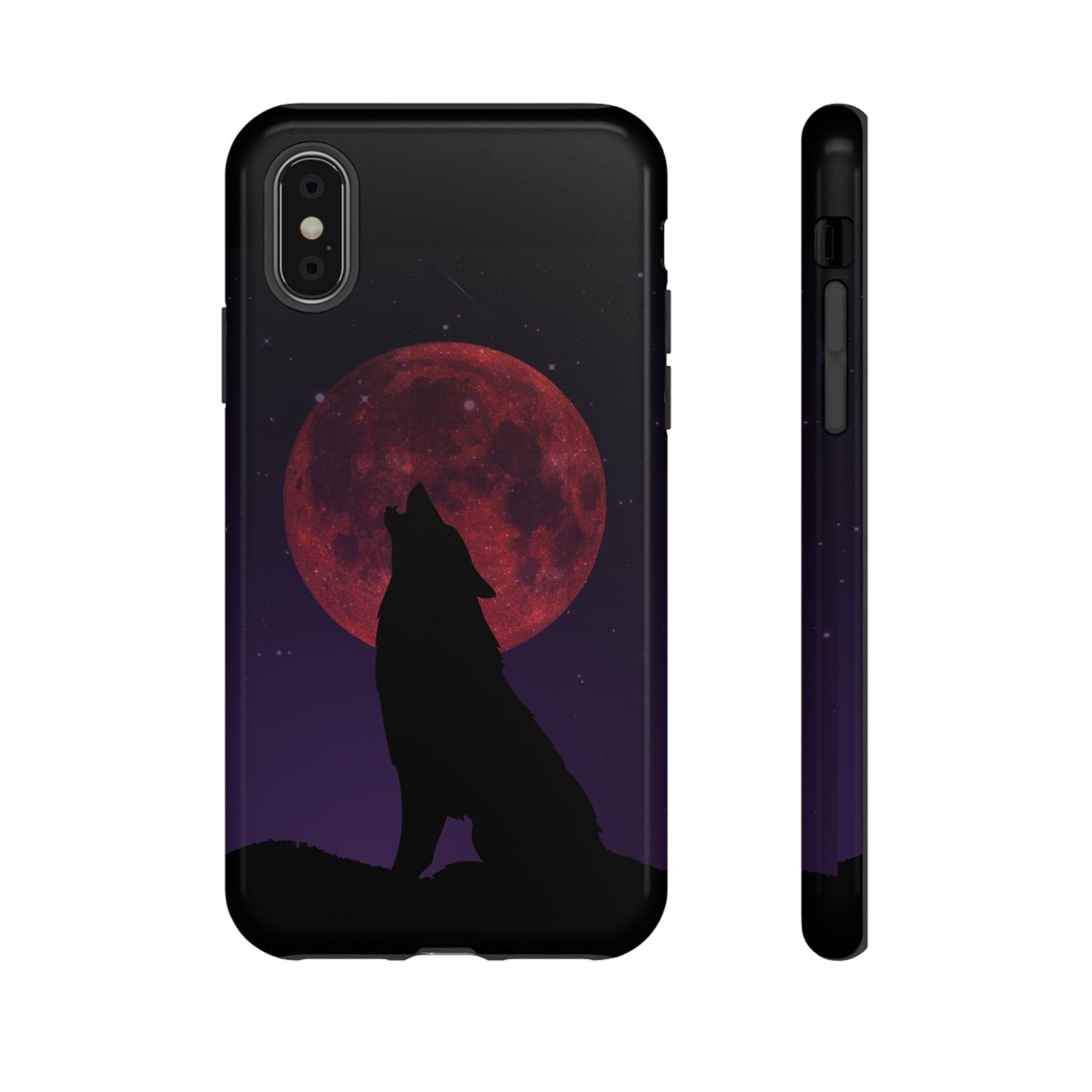 Wolf Howling at Blood Moon Phone Case - Tough & Stylish Protector