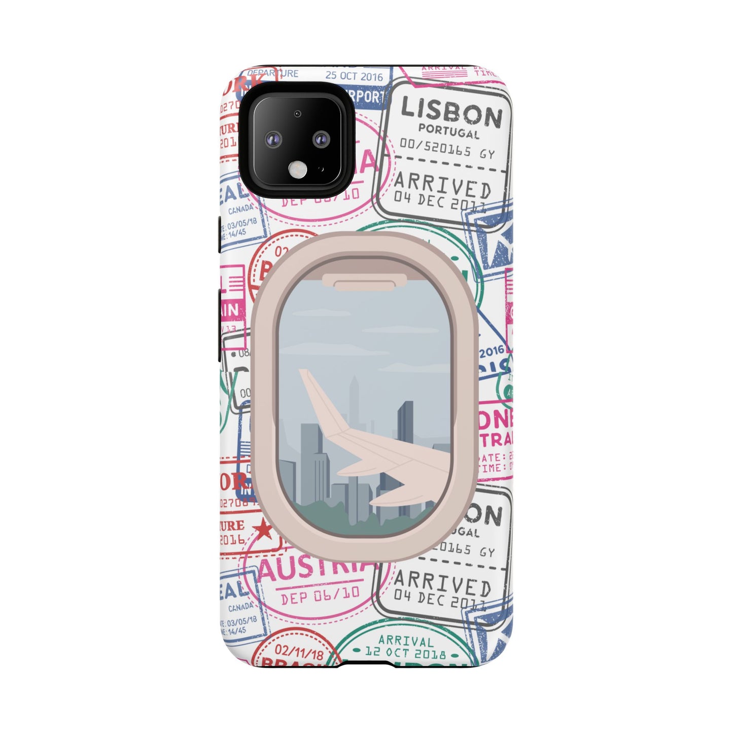 Travel-Themed Phone Case with Airplane Design