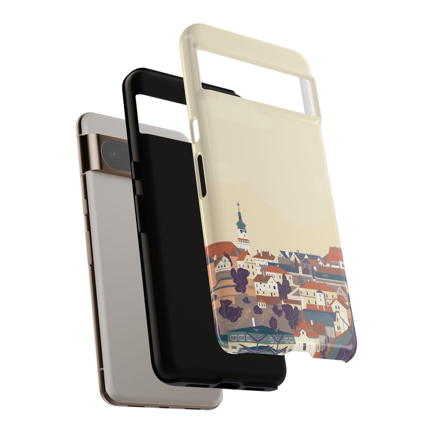 Artistic Phone Case - Charming Village Design