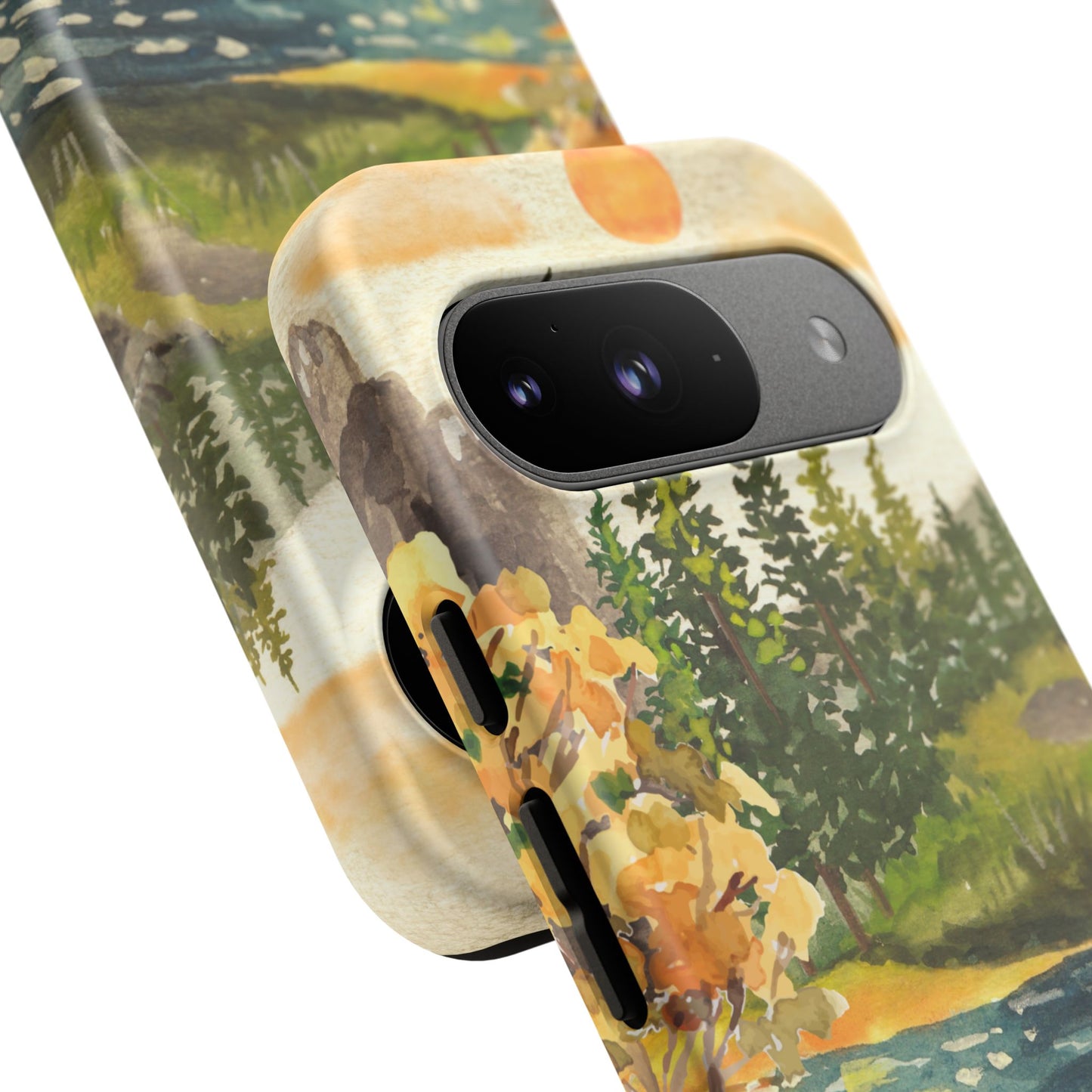 Artistic Phone Case with Ducks and Nature Scene