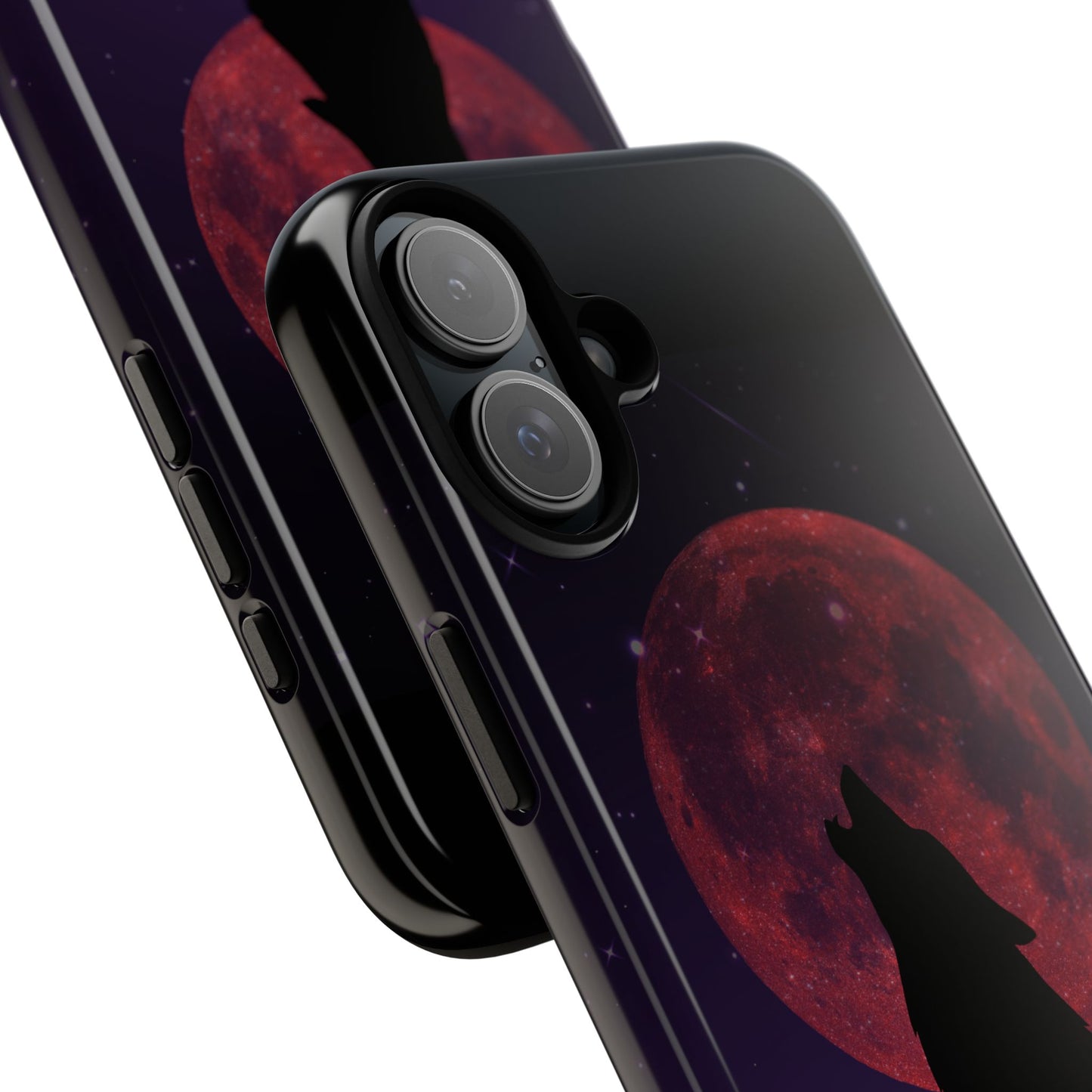 Wolf Howling at Blood Moon Phone Case - Tough & Stylish Protector