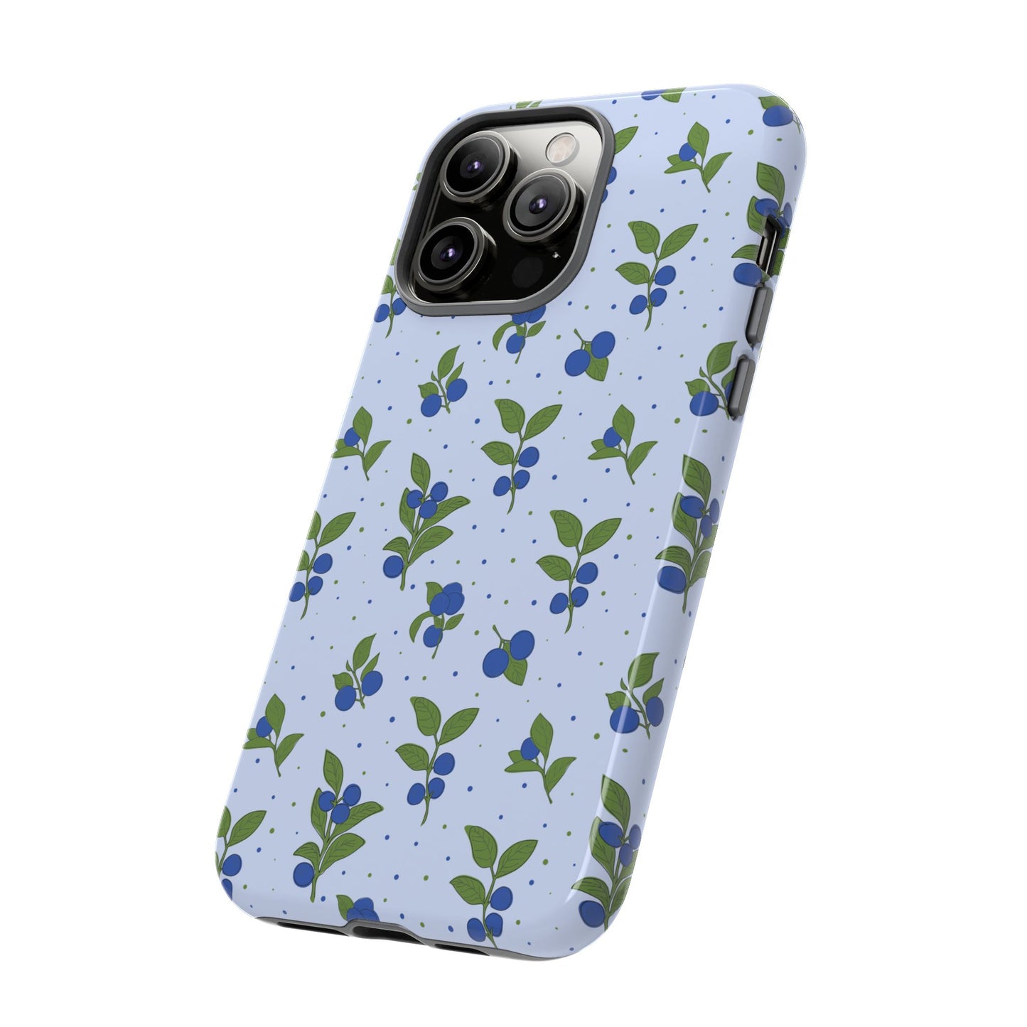 Floral Tough Phone Case - Blueberry Blossom Design