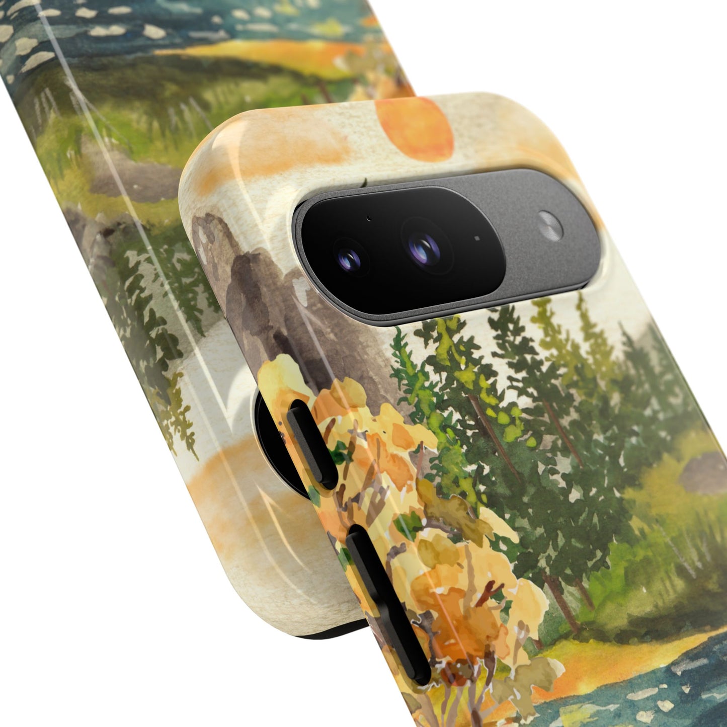 Artistic Phone Case with Ducks and Nature Scene