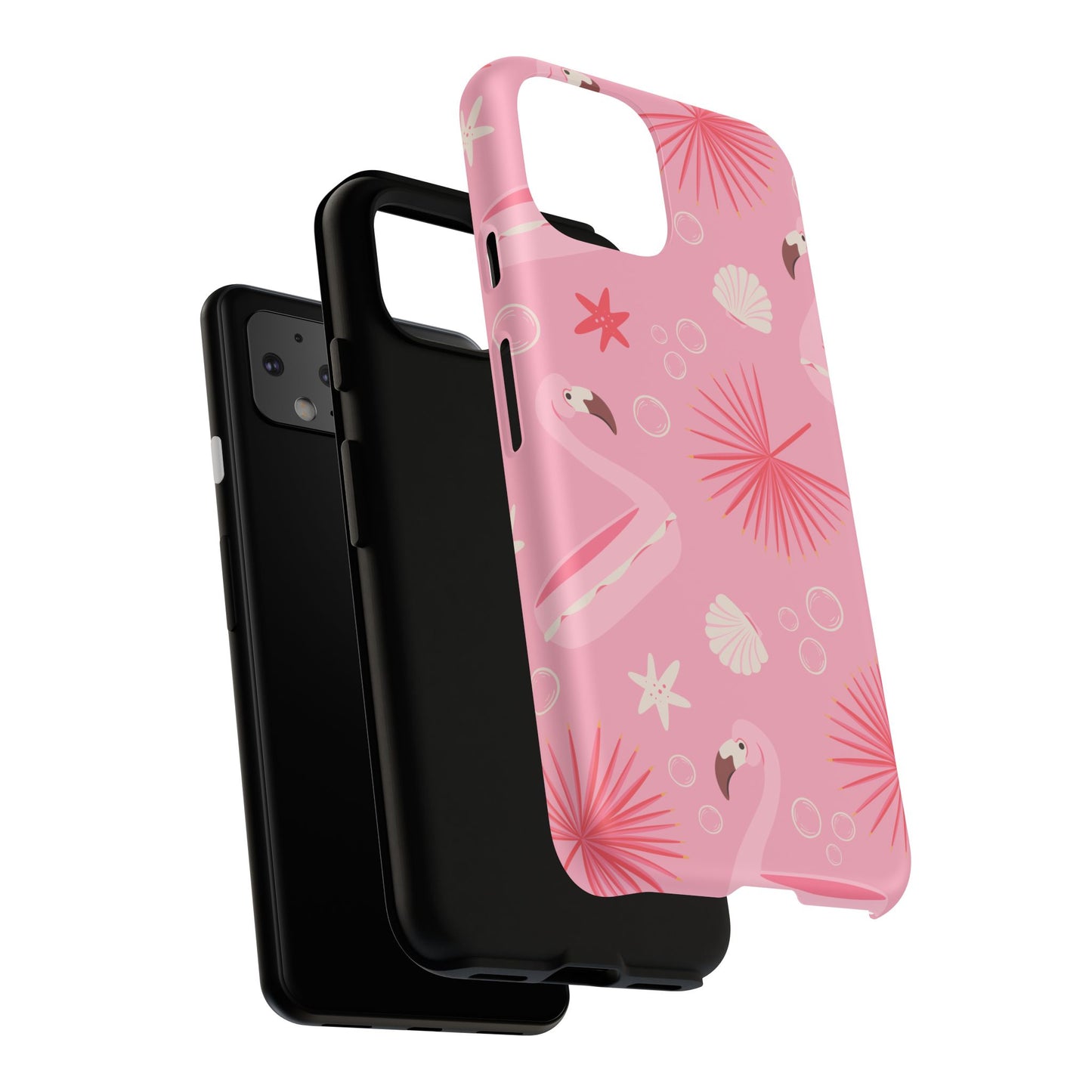 Tough Cases: Tropical Flamingo Phone Case for Summer Vibes