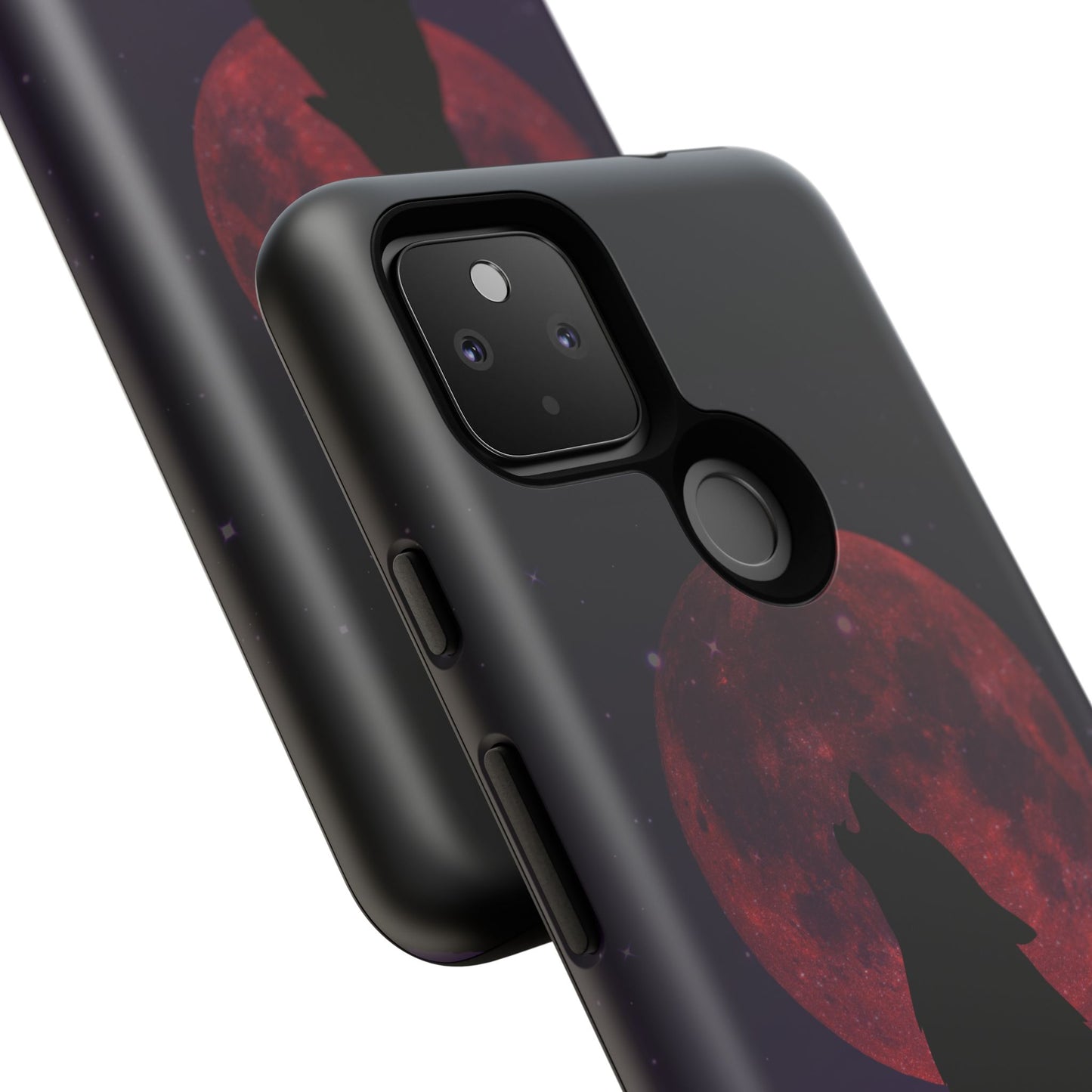 Wolf Howling at Blood Moon Phone Case - Tough & Stylish Protector