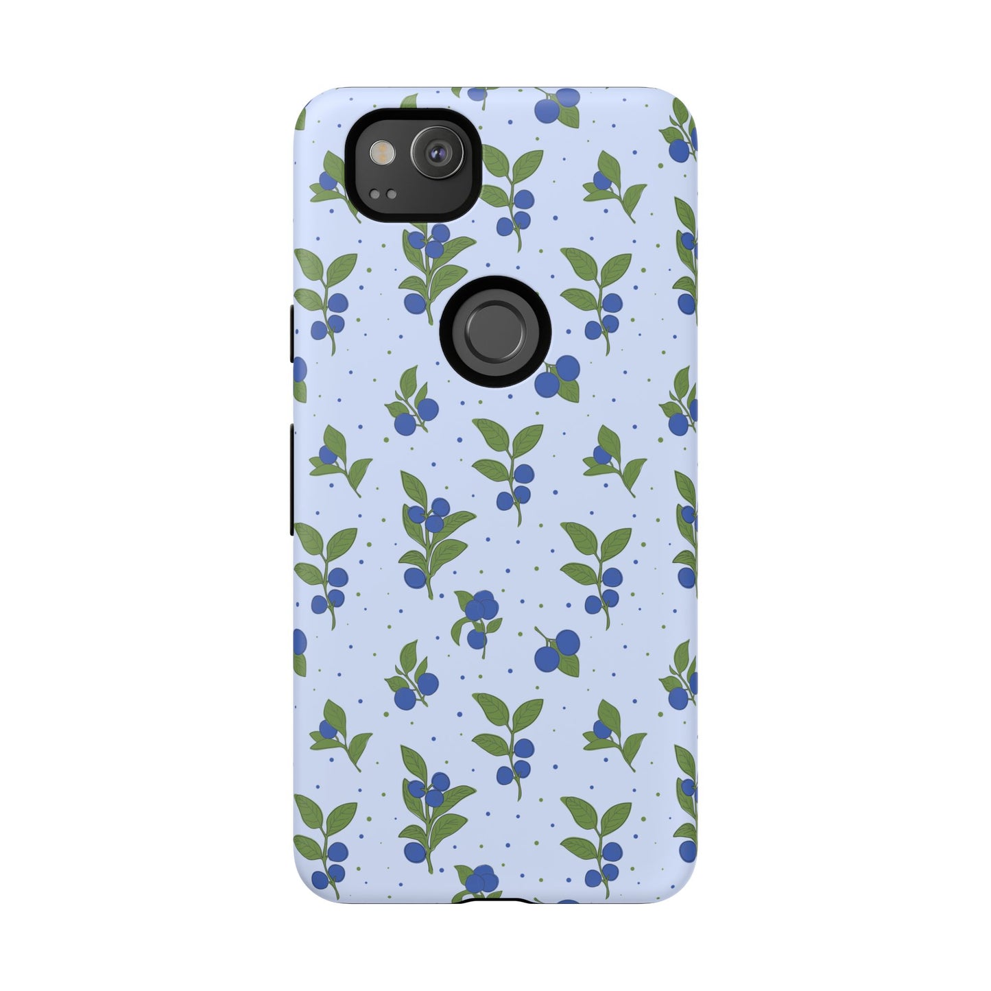 Floral Tough Phone Case - Blueberry Blossom Design