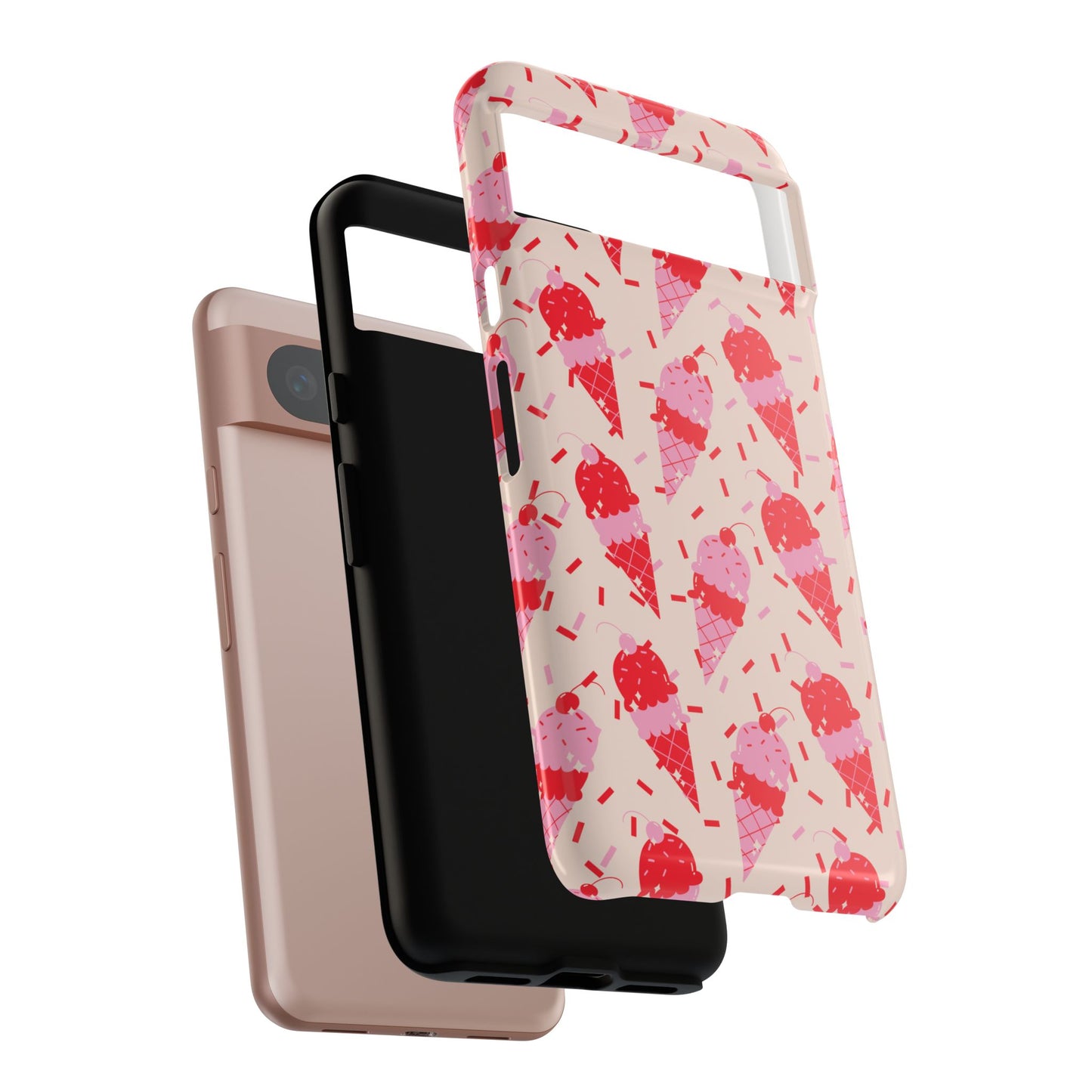 Ice Cream Phone Case - Cute Tough Cases for Ice Cream Lovers, Fun Summer Accessory, Birthday Gift, Colorful iPhone Cover