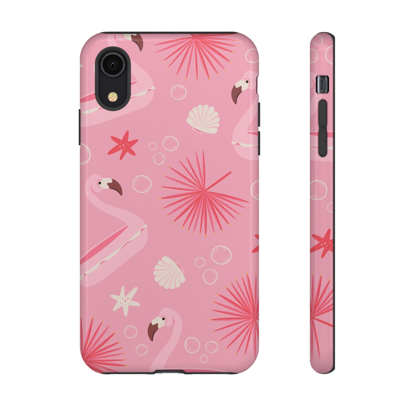 Tough Cases: Tropical Flamingo Phone Case for Summer Vibes