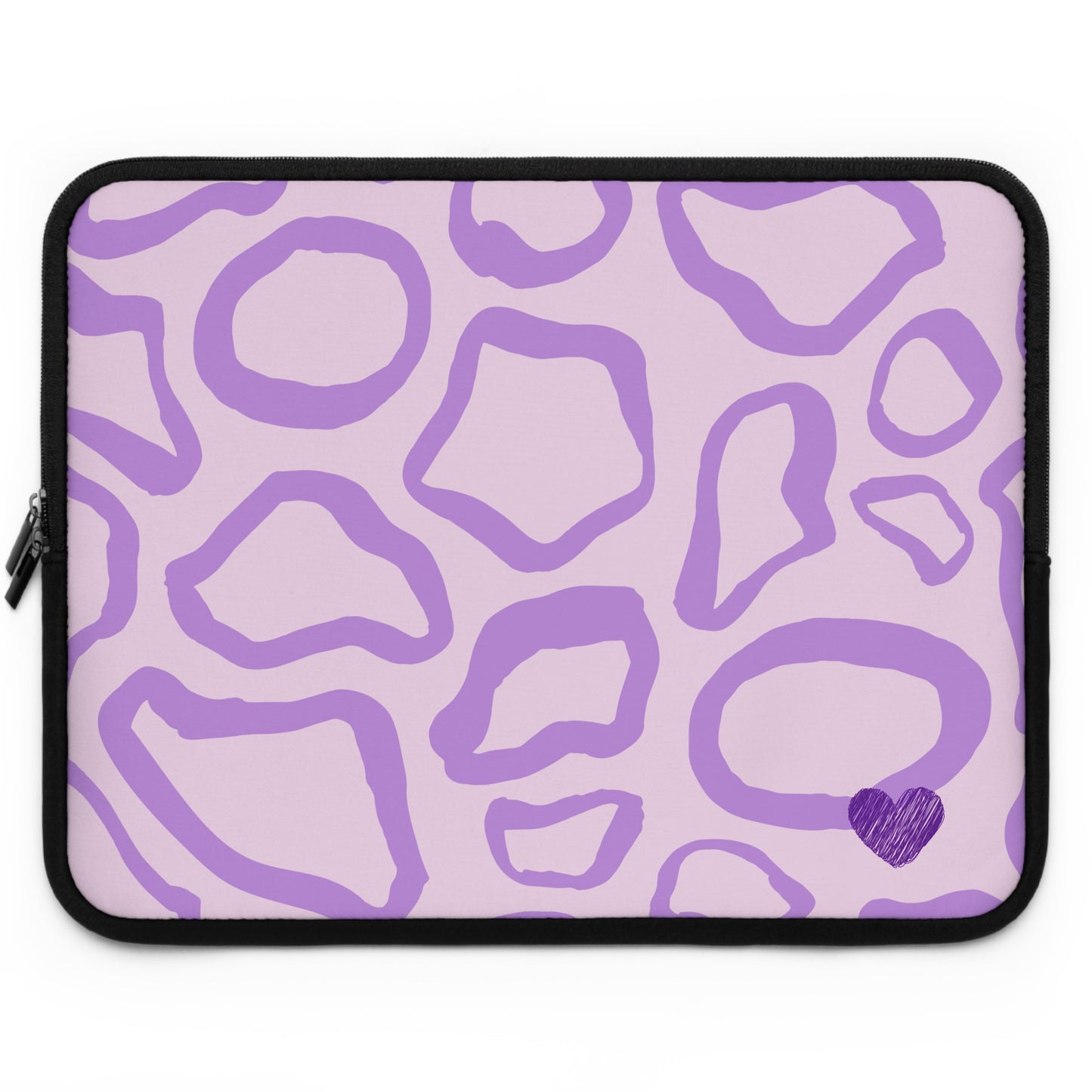 Purple Leopard Print Laptop Sleeve - Stylish Protective Case for Tech Lovers