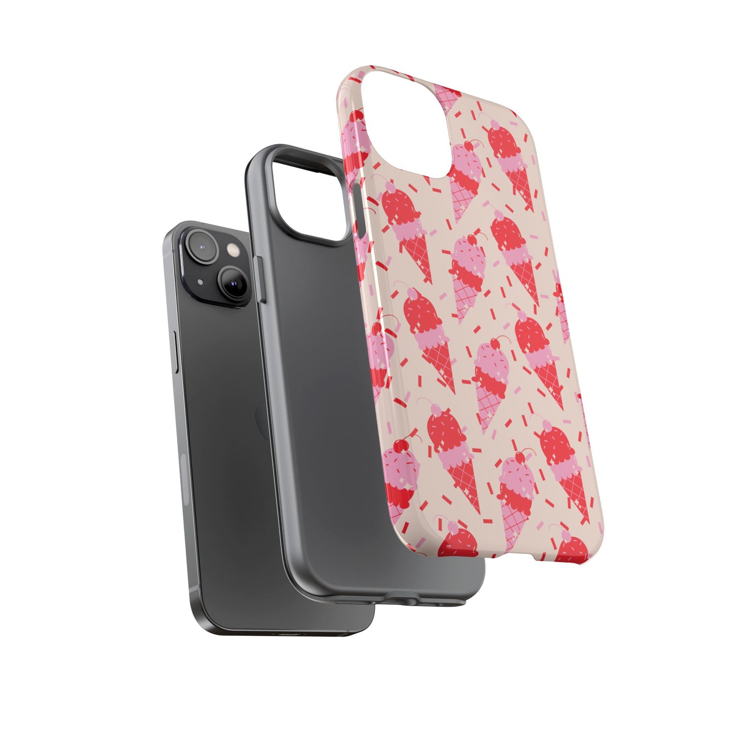 Ice Cream Phone Case - Cute Tough Cases for Ice Cream Lovers, Fun Summer Accessory, Birthday Gift, Colorful iPhone Cover