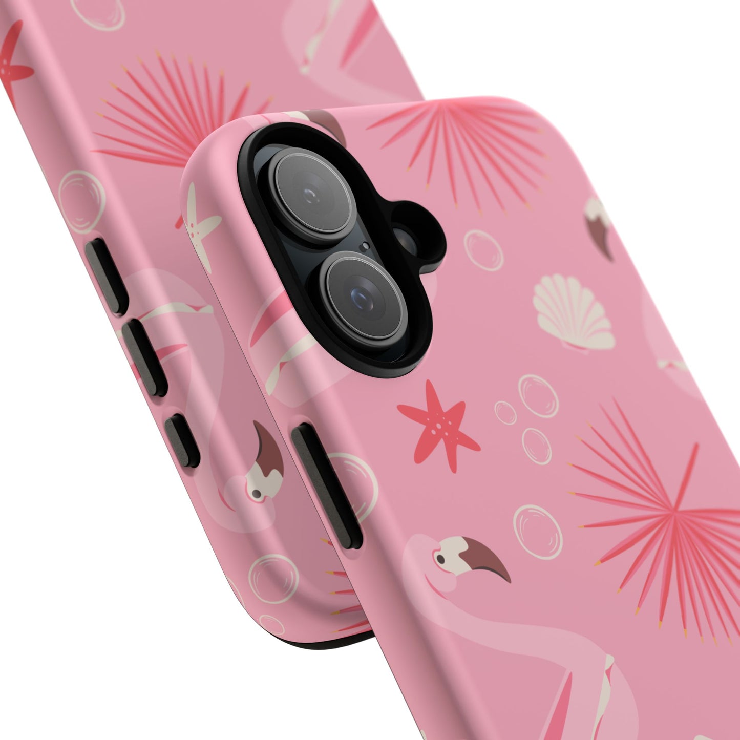 Tough Cases: Tropical Flamingo Phone Case for Summer Vibes
