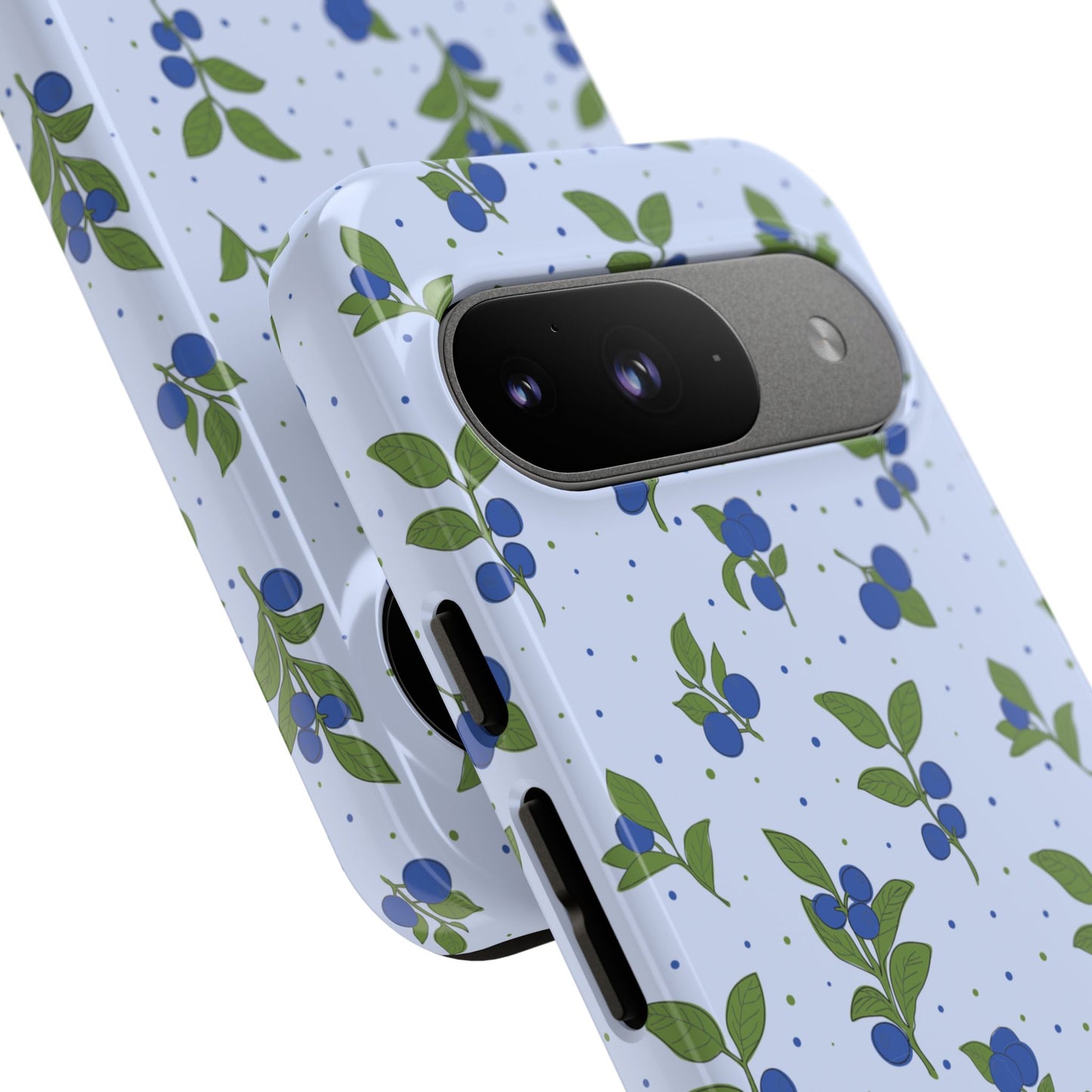 Floral Tough Phone Case - Blueberry Blossom Design