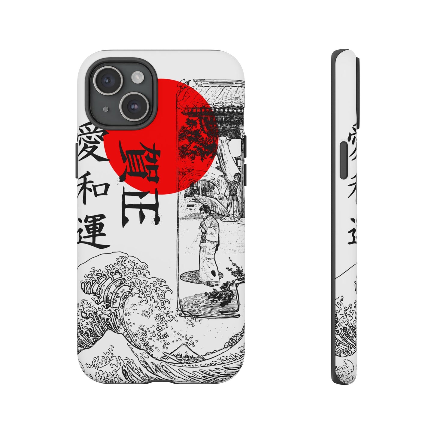 Japanese Zen Art Phone Case - Tough Cases with Wave Design