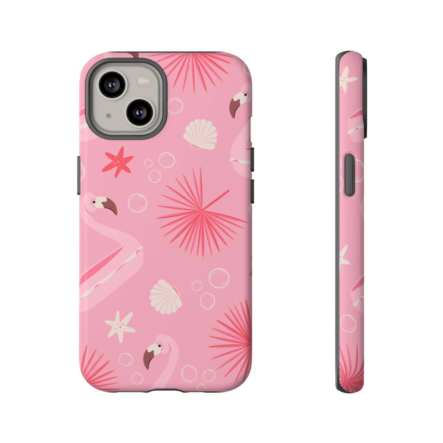 Tough Cases: Tropical Flamingo Phone Case for Summer Vibes