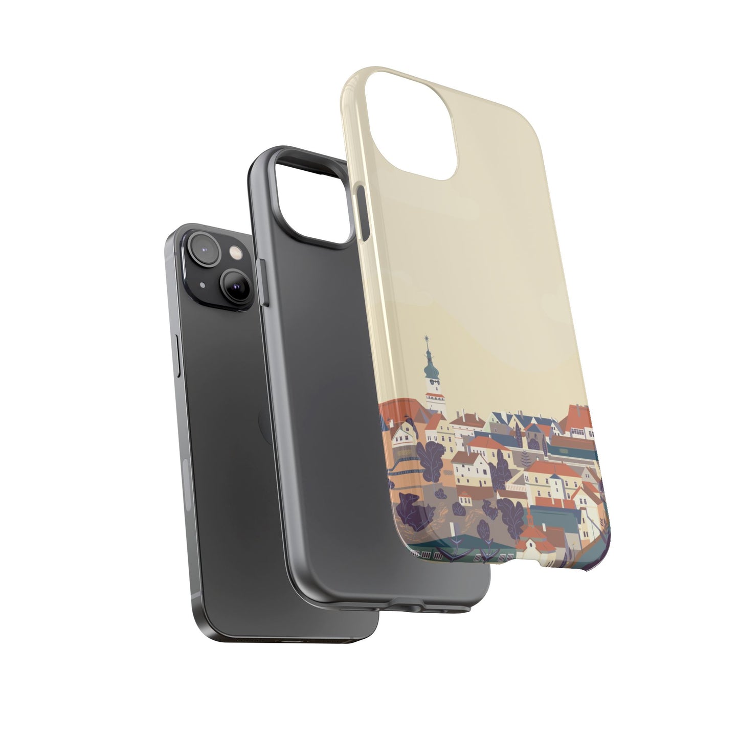 Artistic Phone Case - Charming Village Design