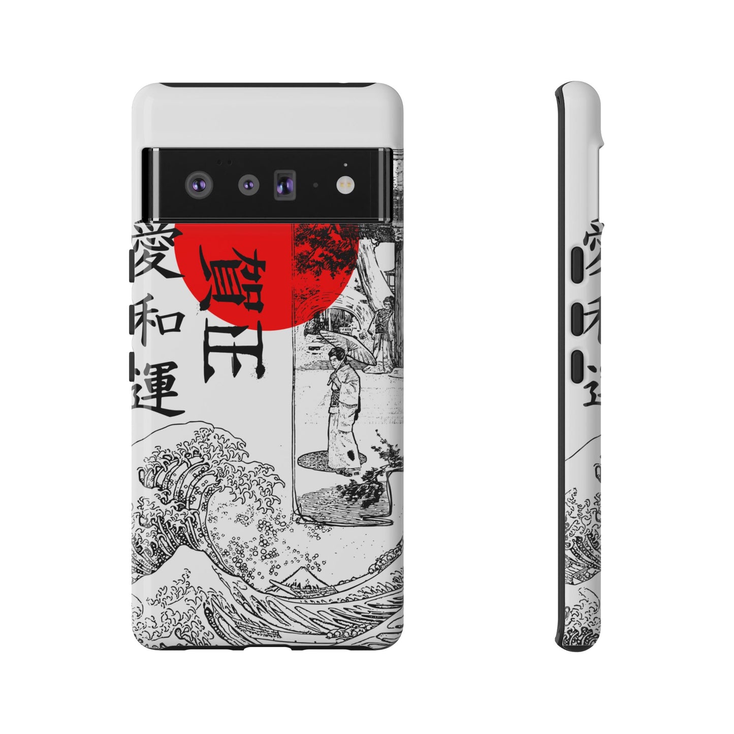 Japanese Zen Art Phone Case - Tough Cases with Wave Design