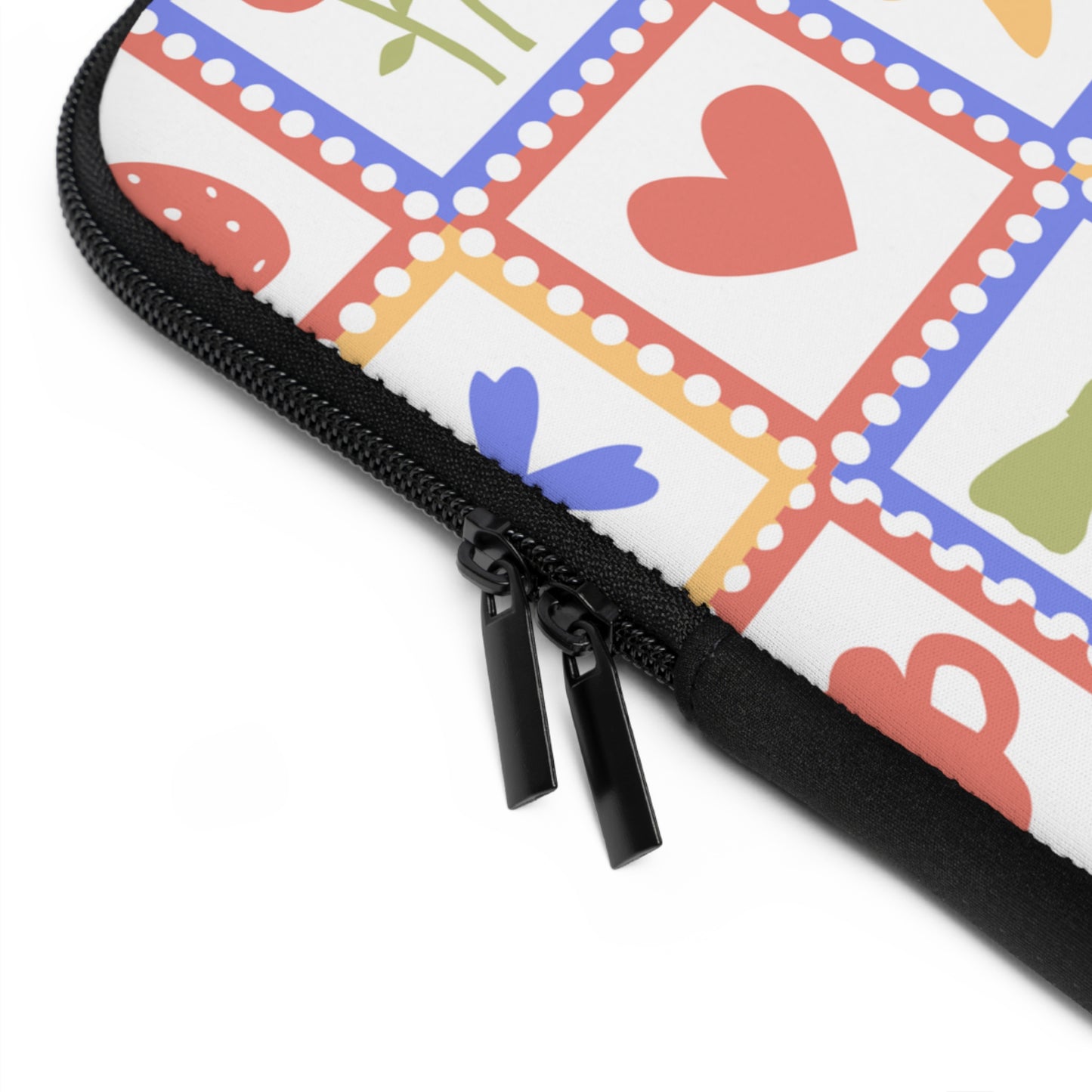 Whimsical Floral Laptop Sleeve - Colorful and Fun Design for Students and Professionals