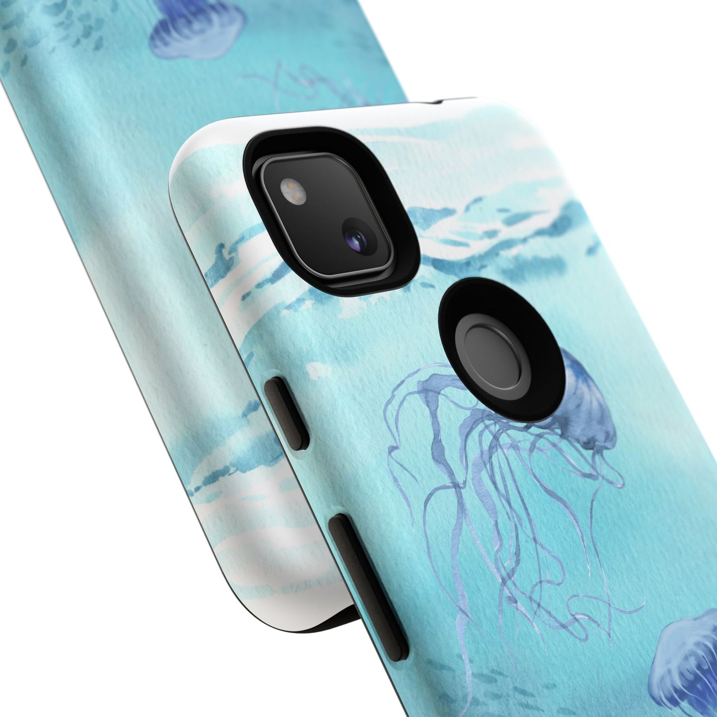 Ocean-Inspired Tough Phone Case with Jellyfish Design