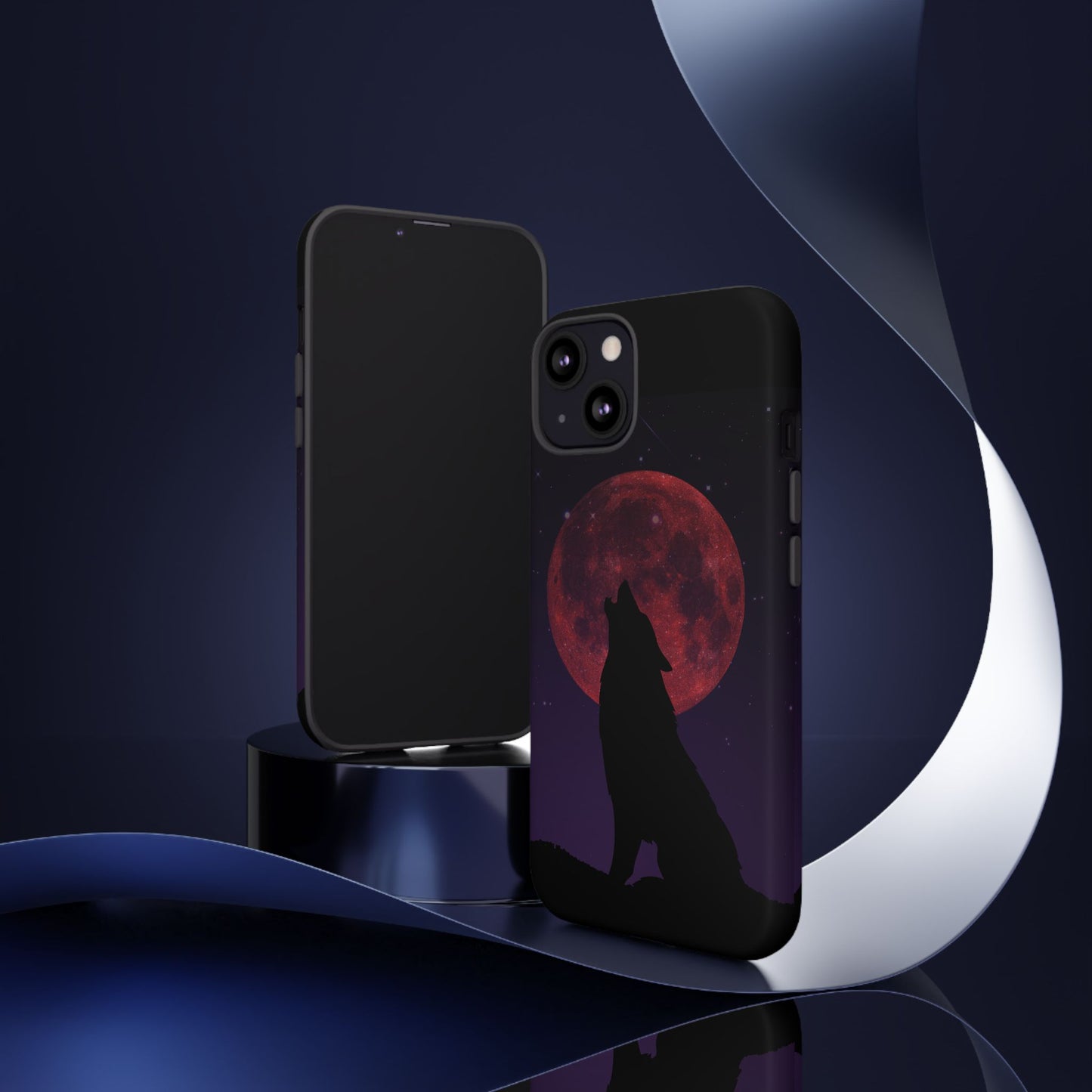 Wolf Howling at Blood Moon Phone Case - Tough & Stylish Protector