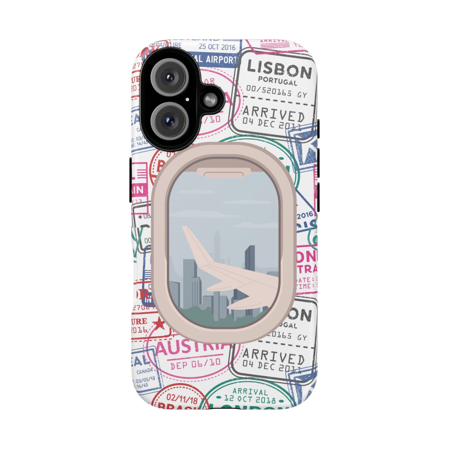 Travel-Themed Phone Case with Airplane Design