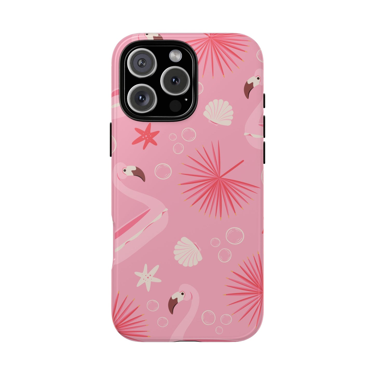 Tough Cases: Tropical Flamingo Phone Case for Summer Vibes