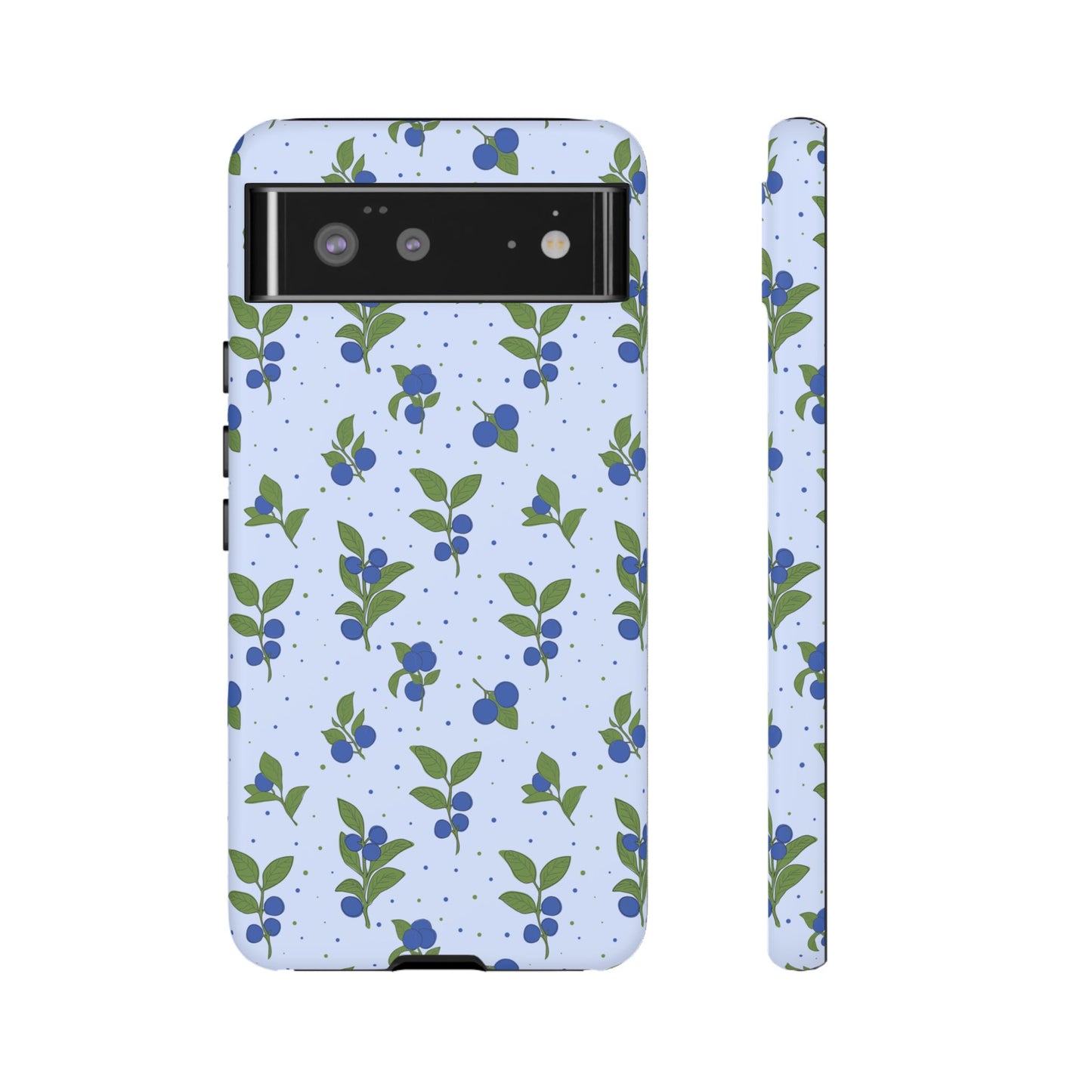 Floral Tough Phone Case - Blueberry Blossom Design