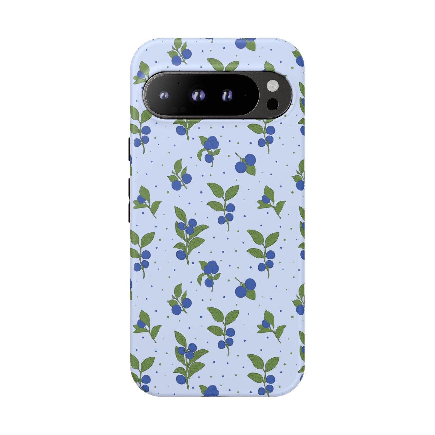 Floral Tough Phone Case - Blueberry Blossom Design