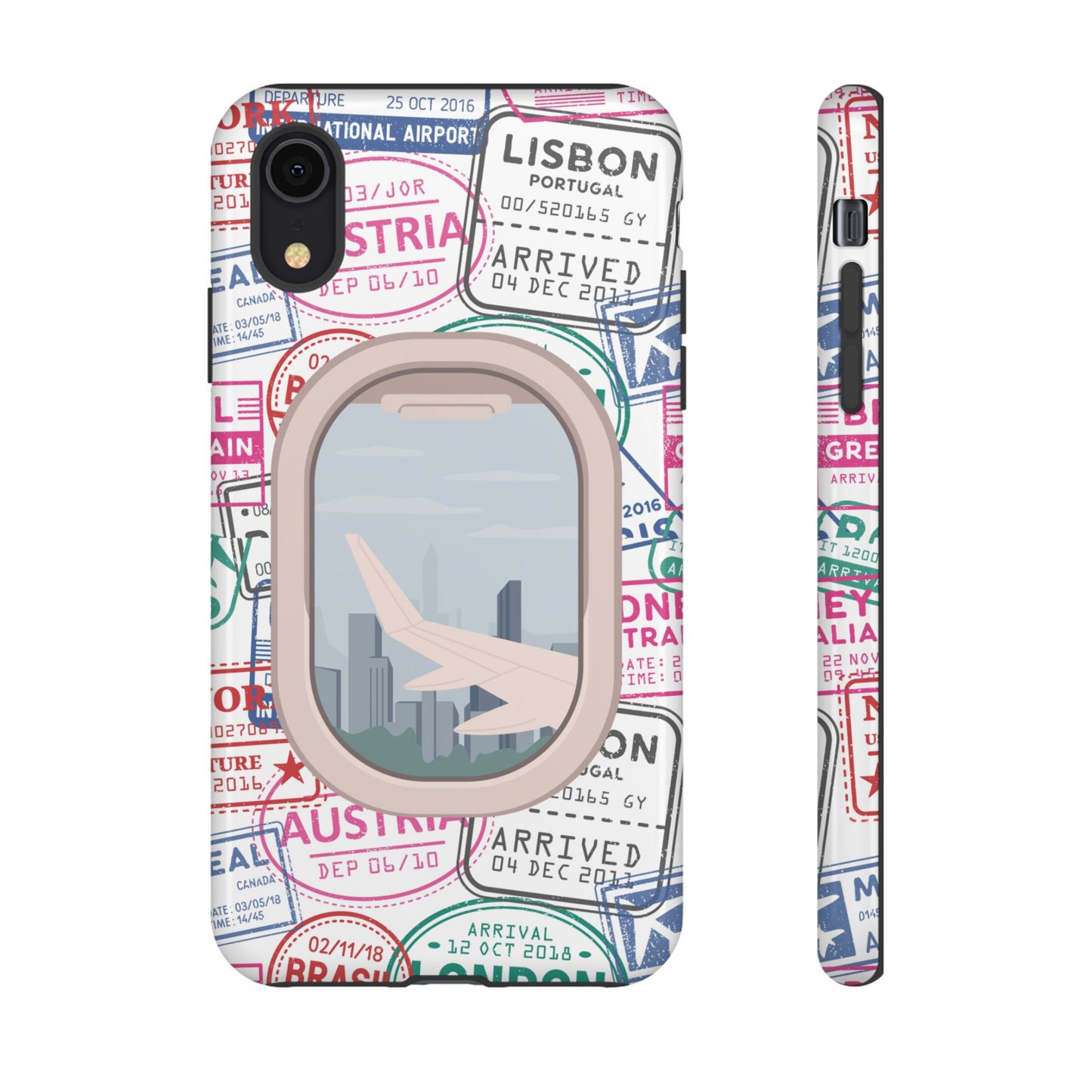 Travel-Themed Phone Case with Airplane Design