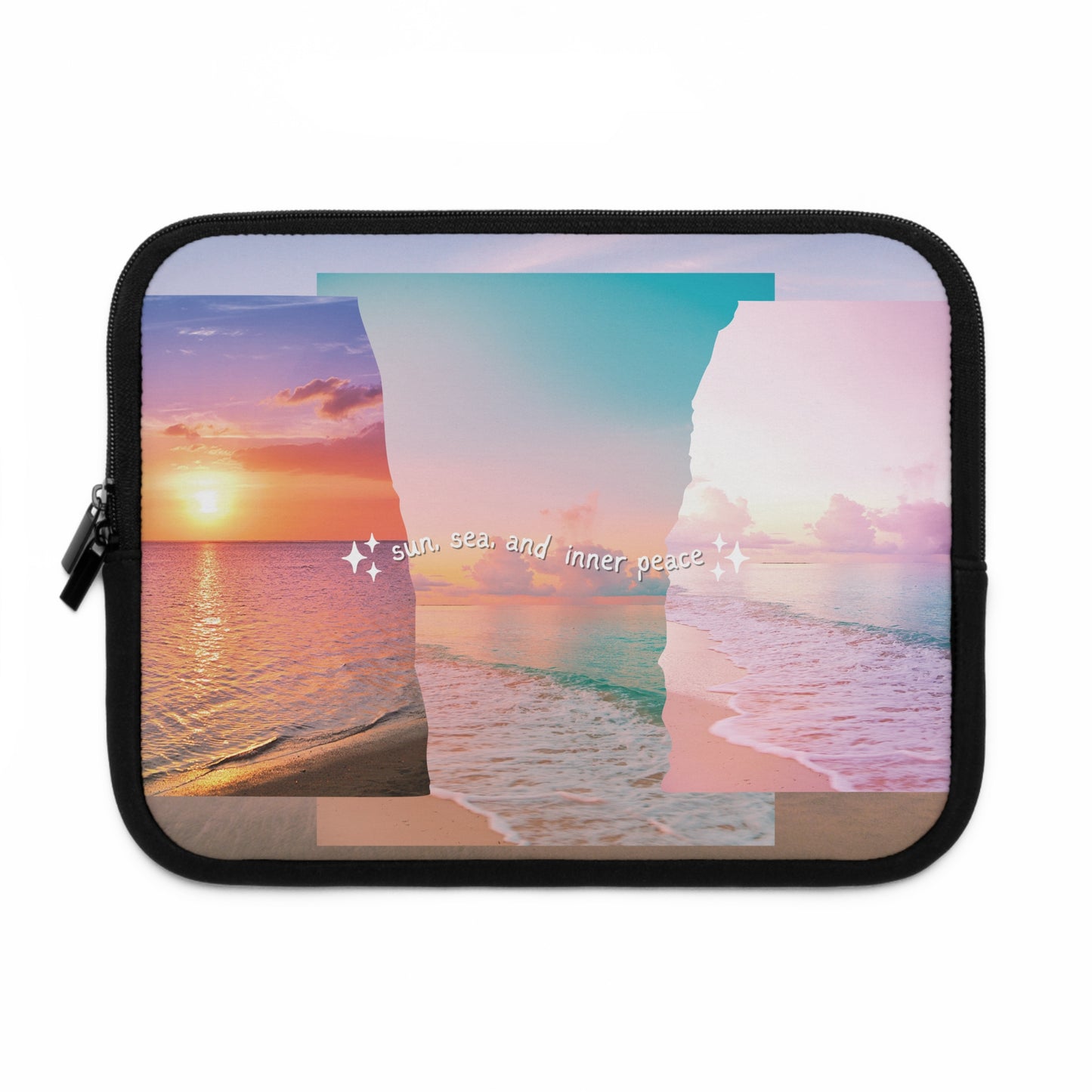 "Sun, Sea, and Inner Peace" Laptop Sleeve - Stylish Ocean-Inspired Tech Case for Beach Lovers