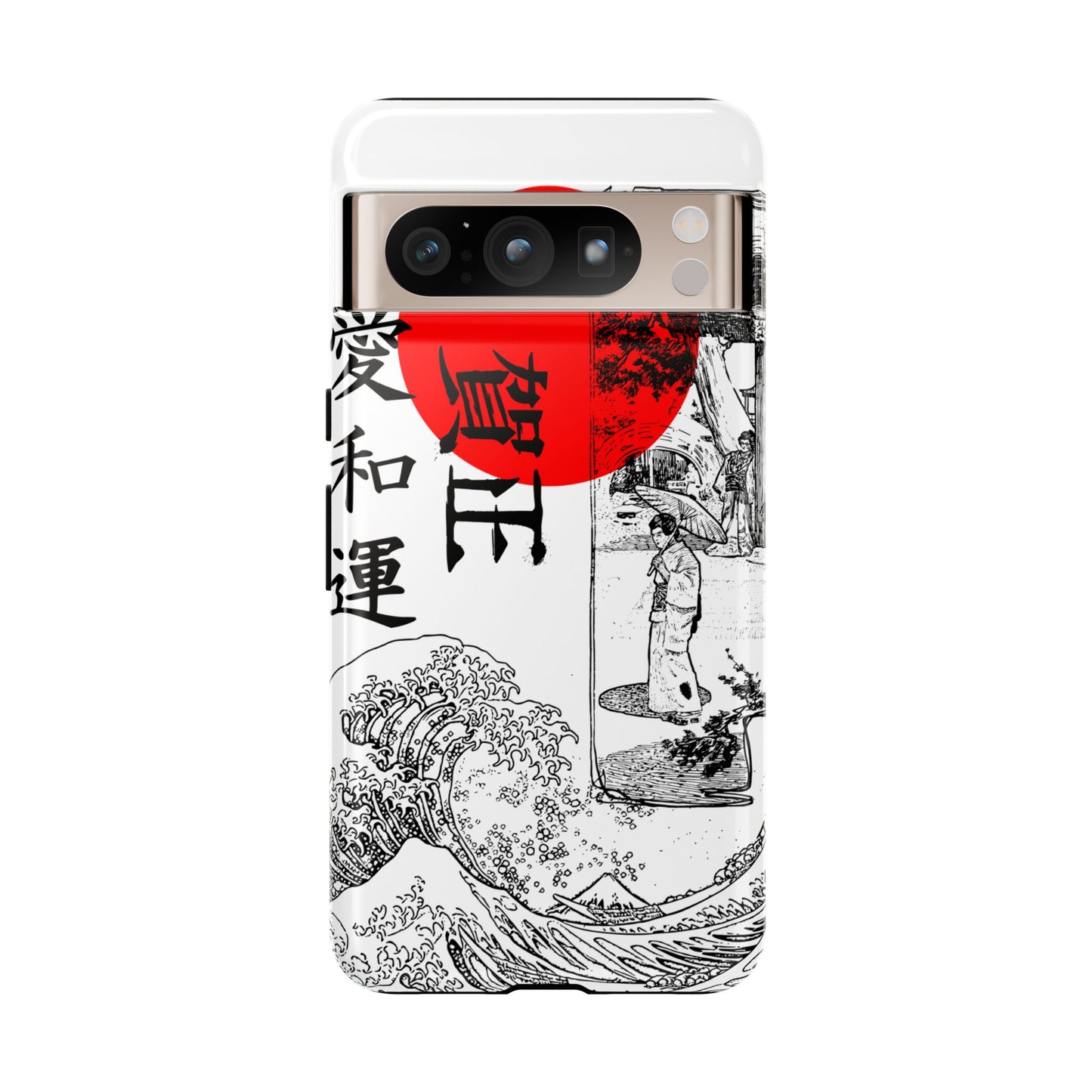 Japanese Zen Art Phone Case - Tough Cases with Wave Design