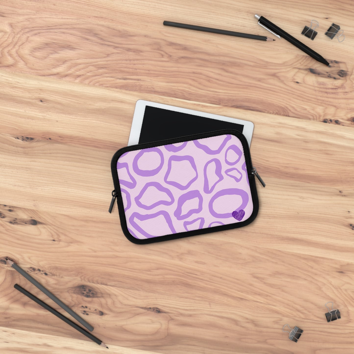 Purple Leopard Print Laptop Sleeve - Stylish Protective Case for Tech Lovers