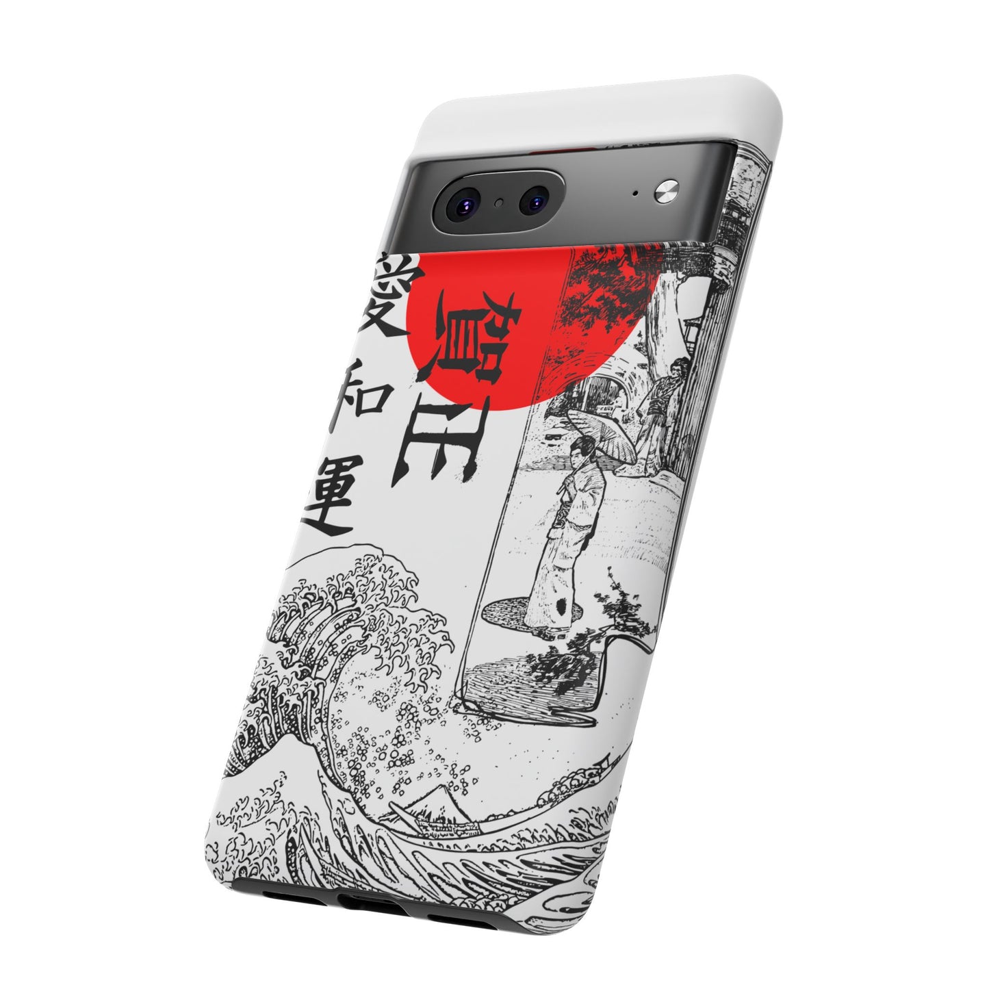 Japanese Zen Art Phone Case - Tough Cases with Wave Design