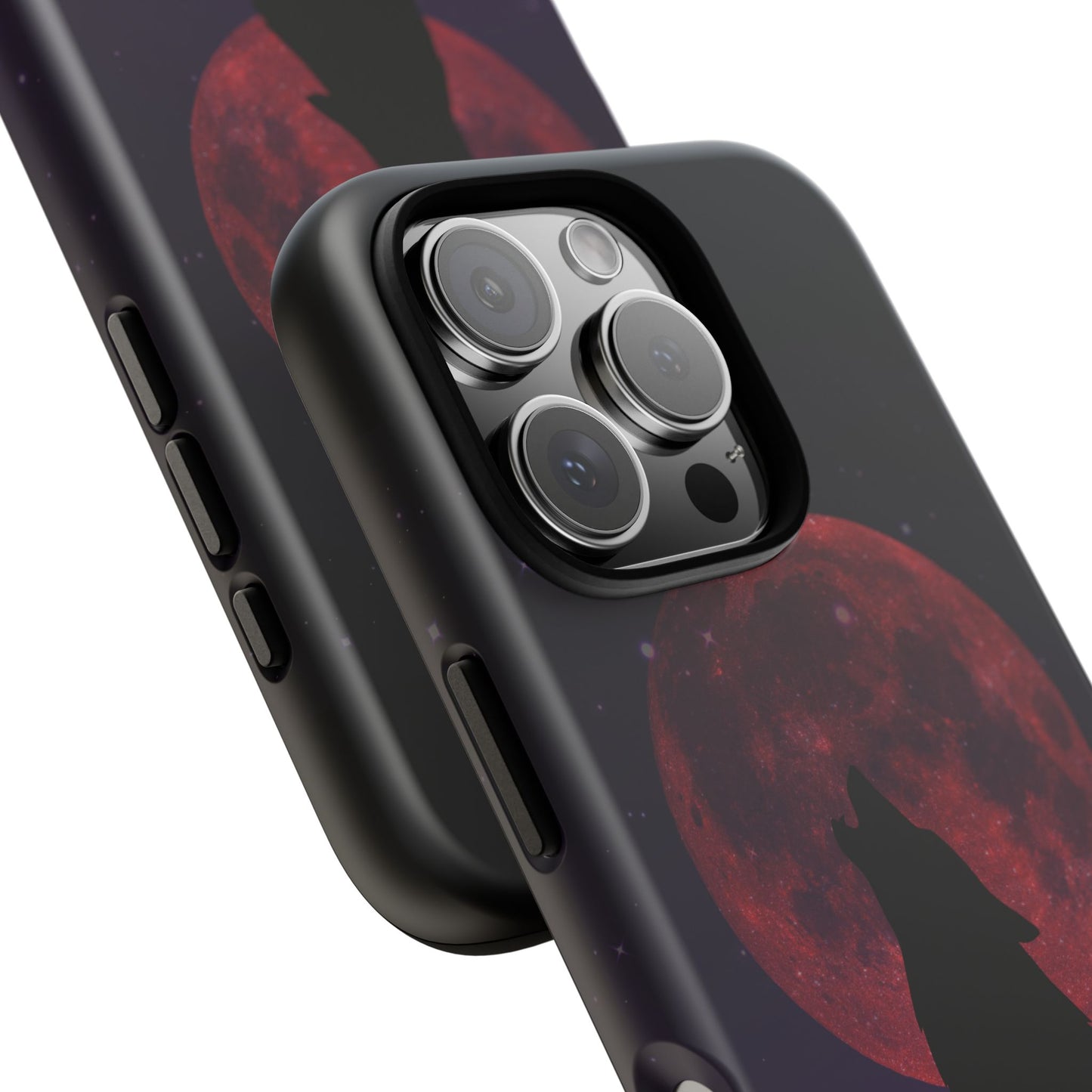 Wolf Howling at Blood Moon Phone Case - Tough & Stylish Protector