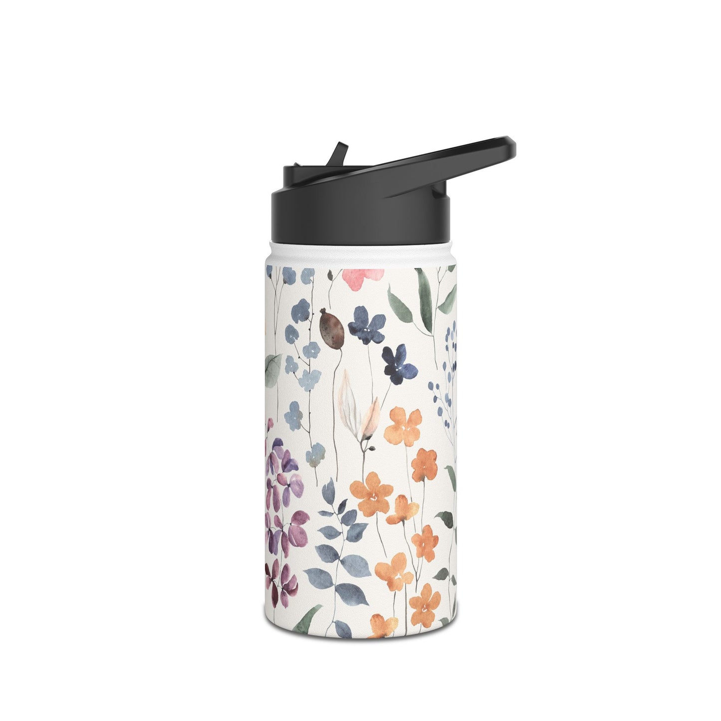 Floral Stainless Steel Water Bottle, Eco-Friendly Travel Mug, Reusable Drink Container, Gift for Nature Lovers, Summer Hydration