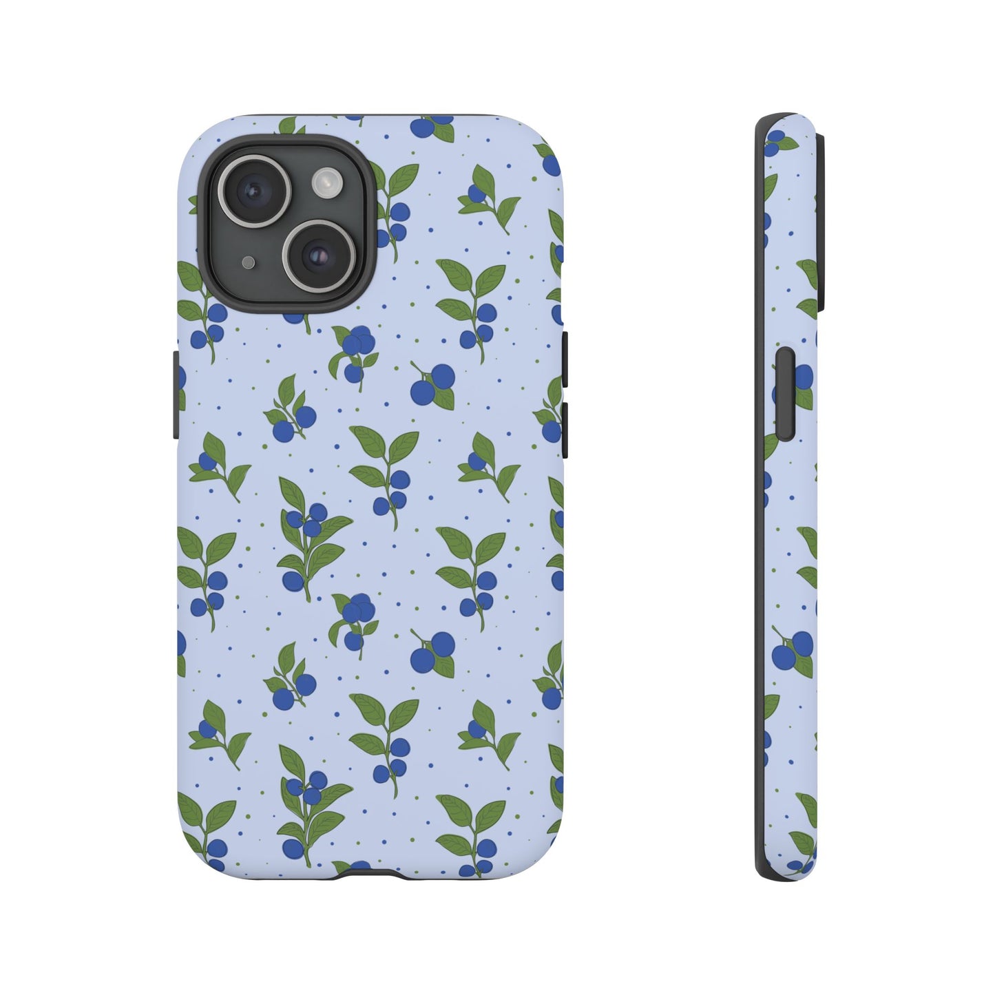 Floral Tough Phone Case - Blueberry Blossom Design