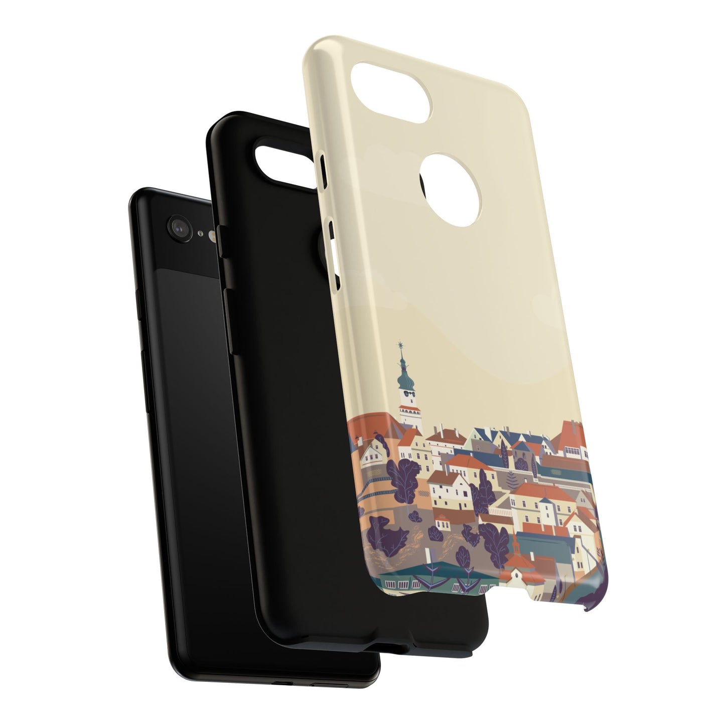 Artistic Phone Case - Charming Village Design