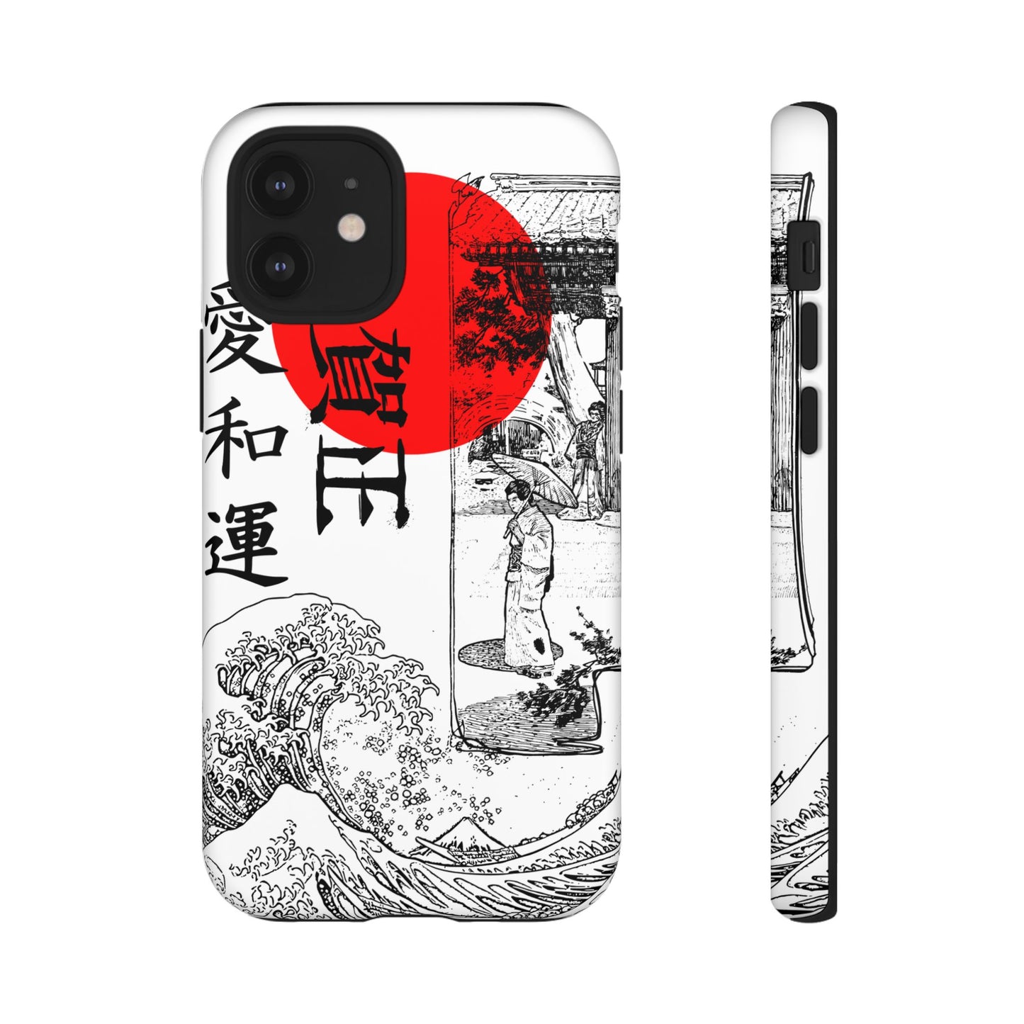 Japanese Zen Art Phone Case - Tough Cases with Wave Design